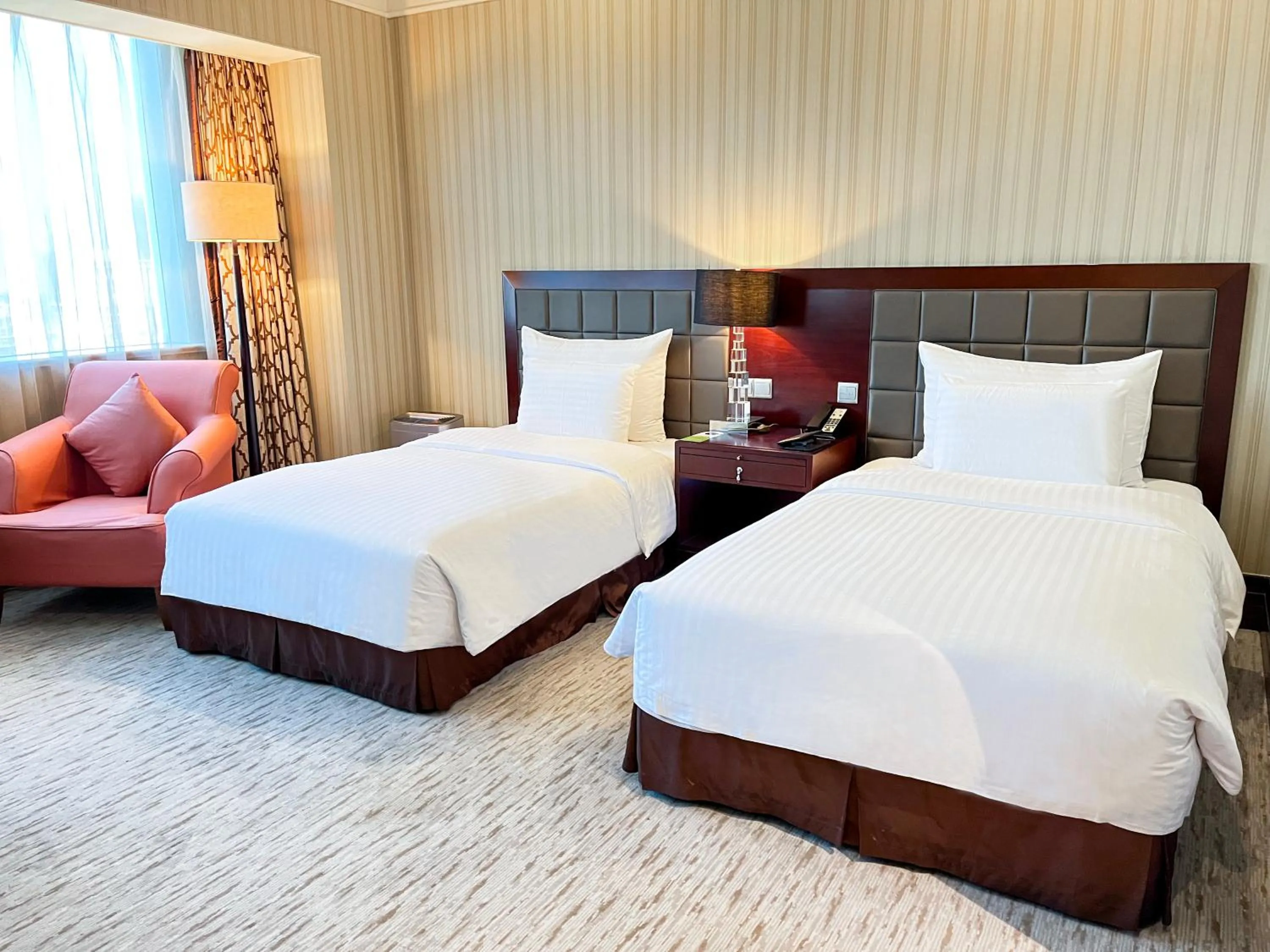 Bed in Wuhan Jin Jiang International Hotel
