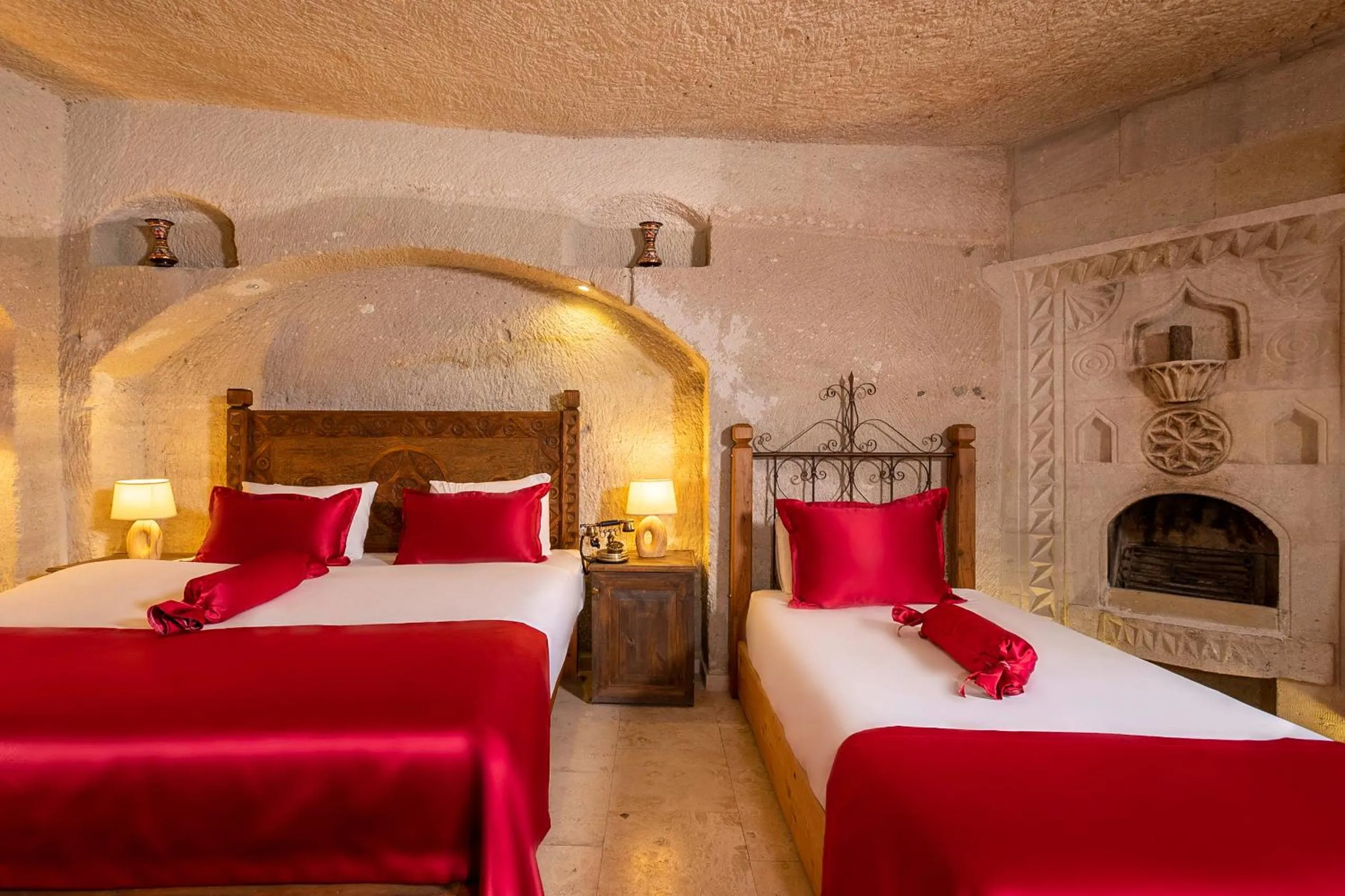 Bed in Helen Cave Suites