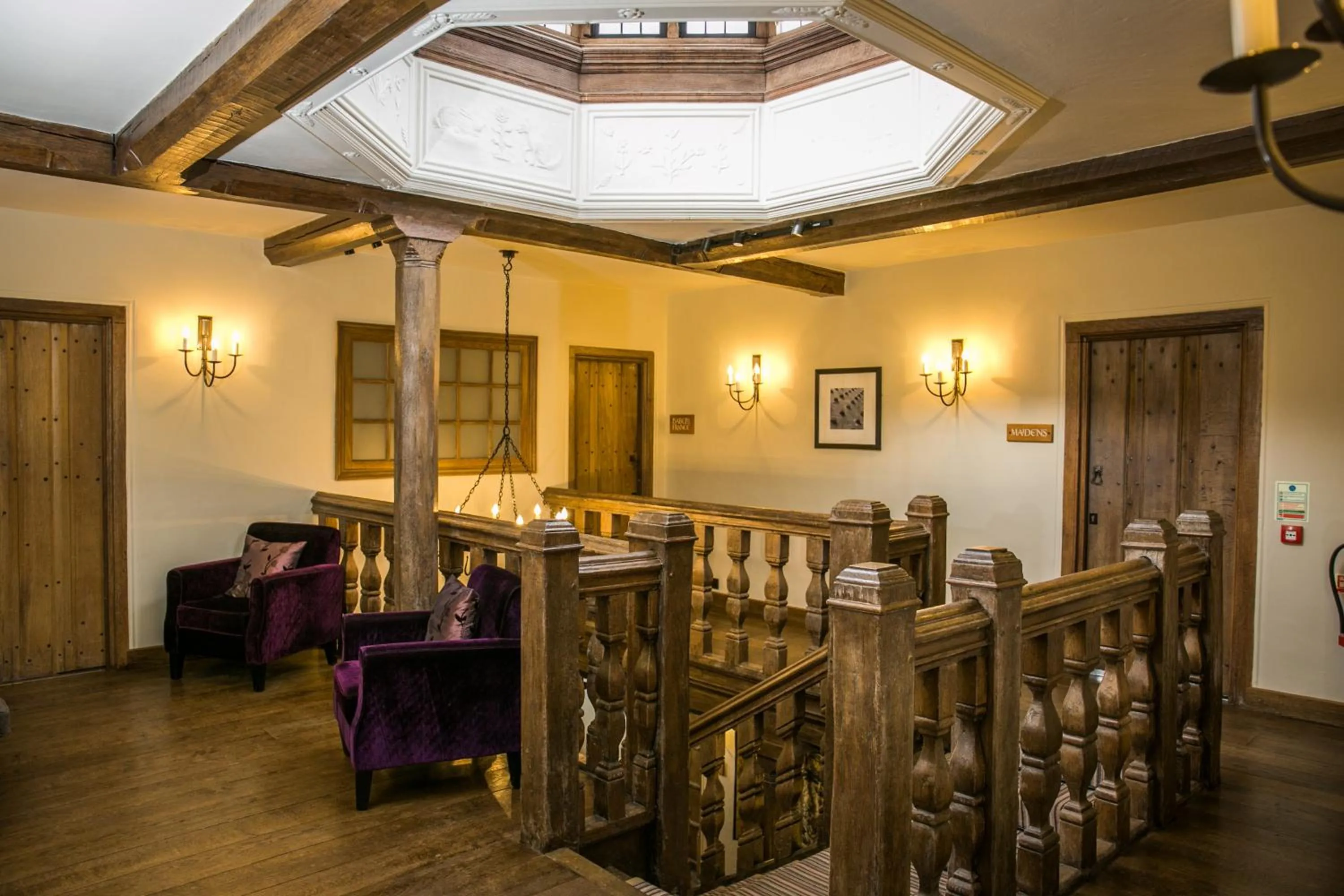 Communal lounge/ TV room in Leeds Castle Maiden's Tower