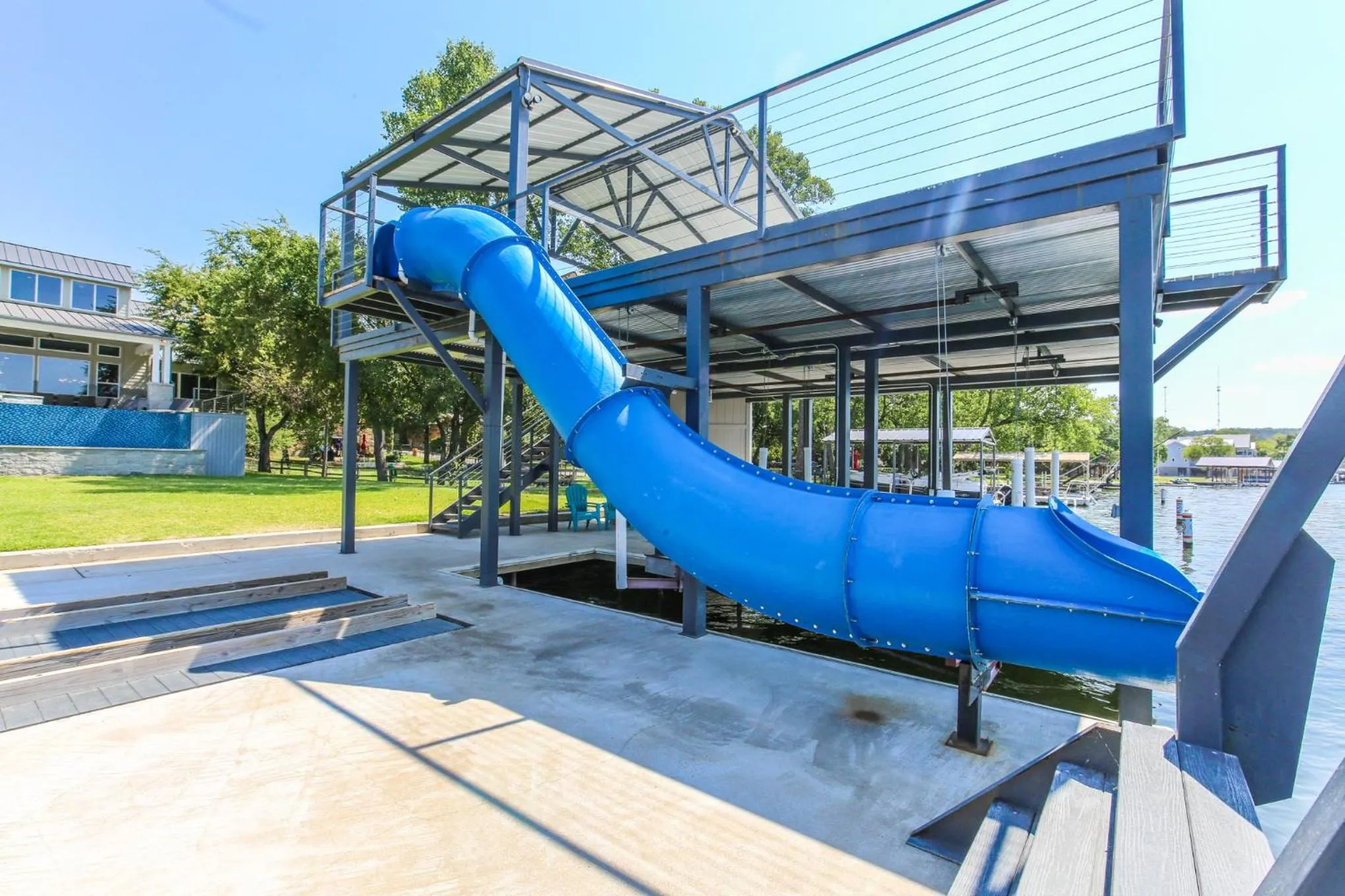 Luxury Lake LBJ House with Heated Swimming Pool and Spill Over Hot Tub and 2 Boat Slips