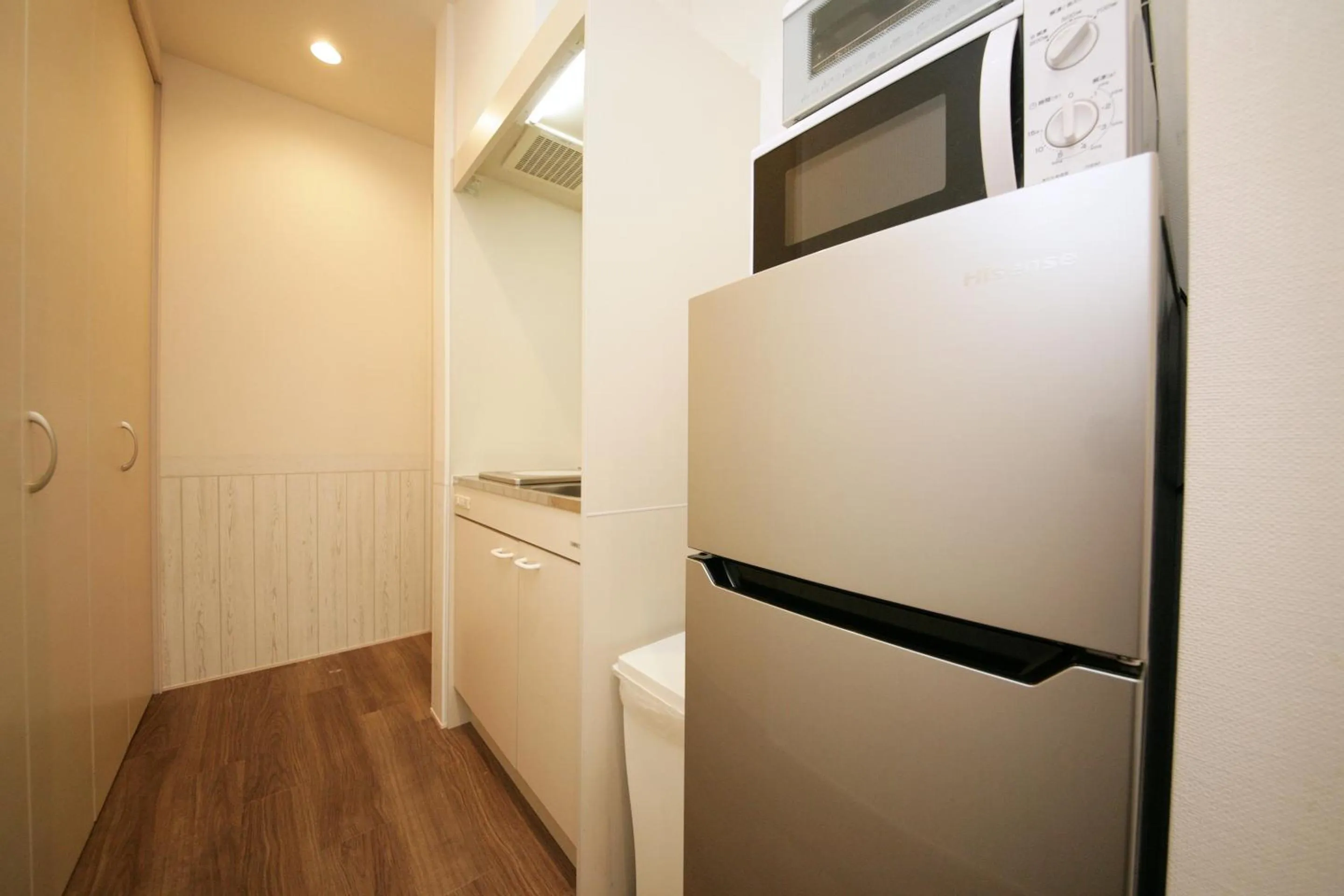 Kitchen or kitchenette in goom Hotel Nakasu R-Tenjin