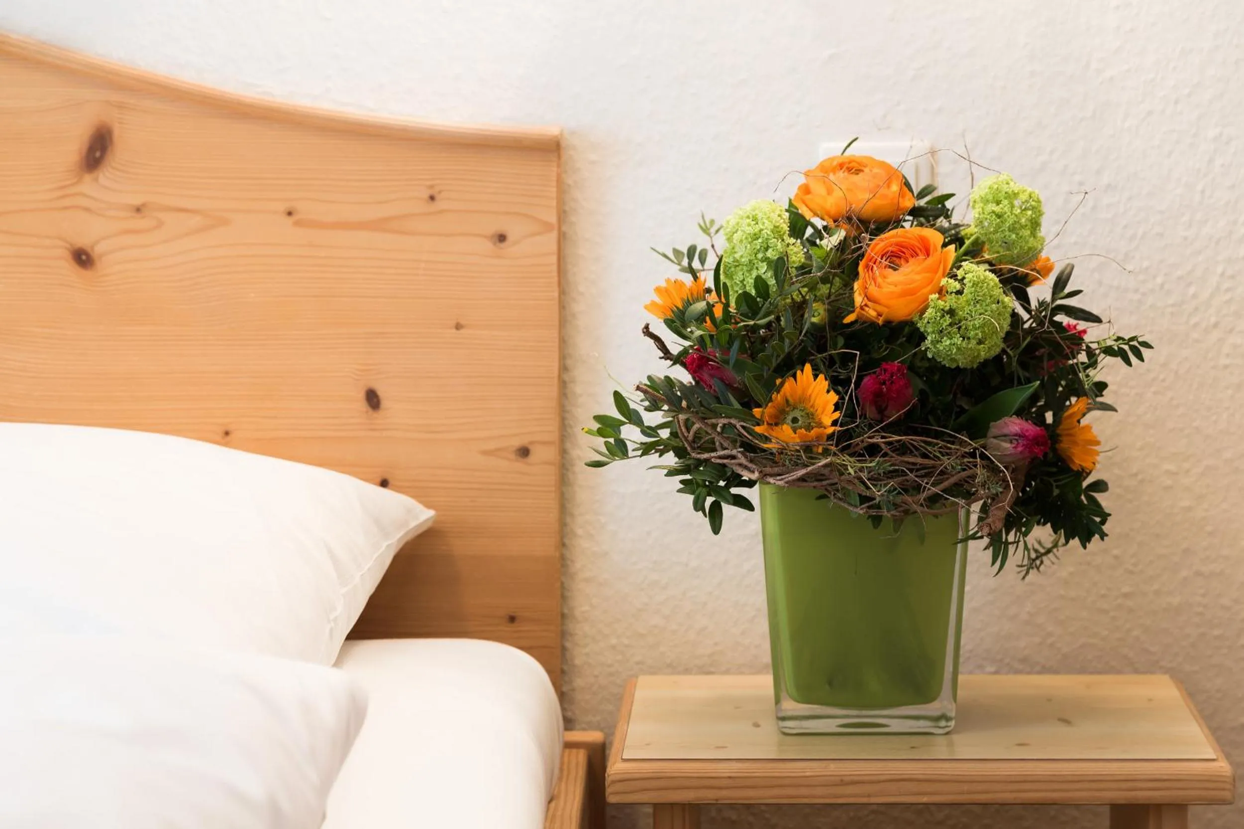 Decorative detail, Bed in Hotel Sollner Hof