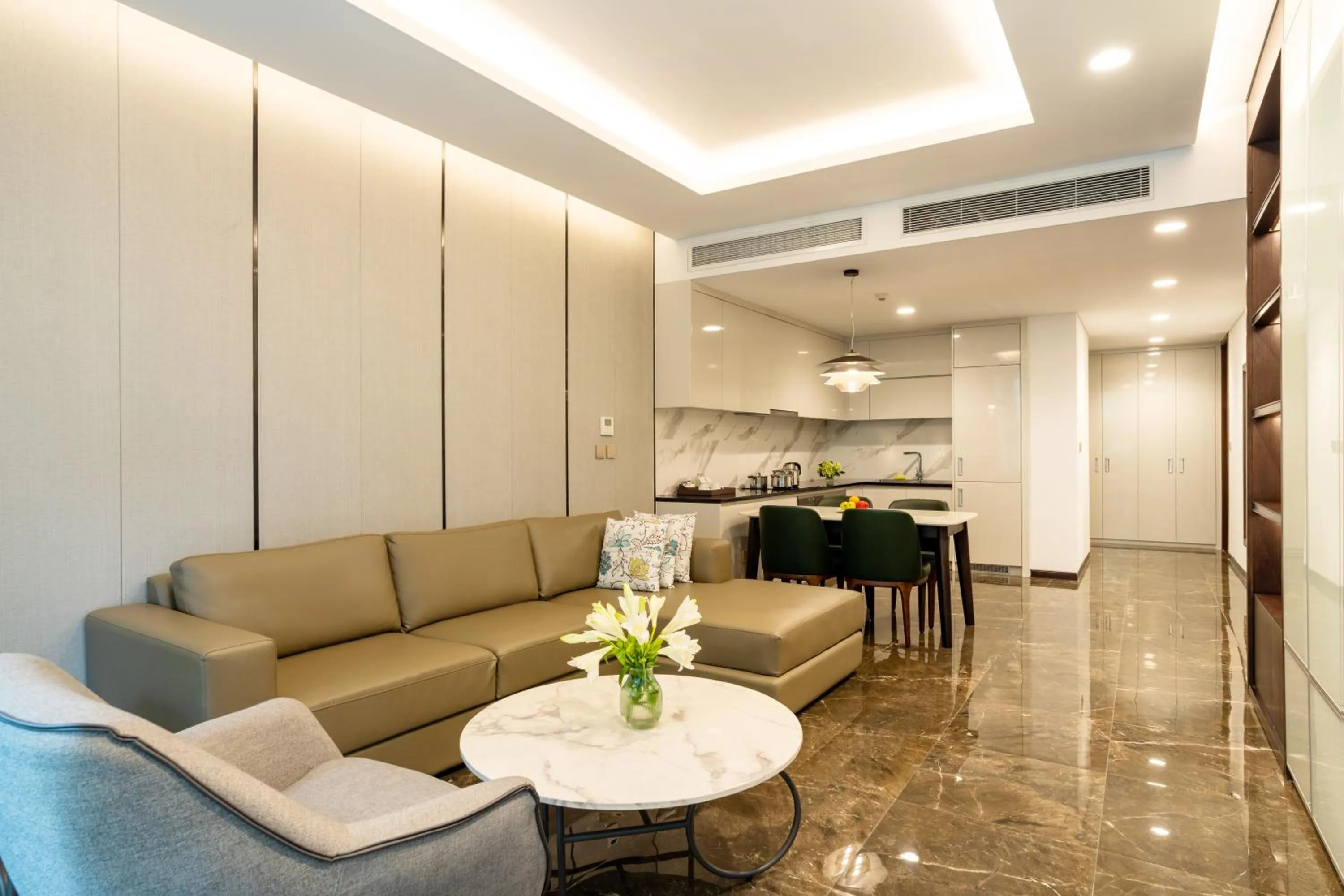 Living room in The Five Residences Hanoi