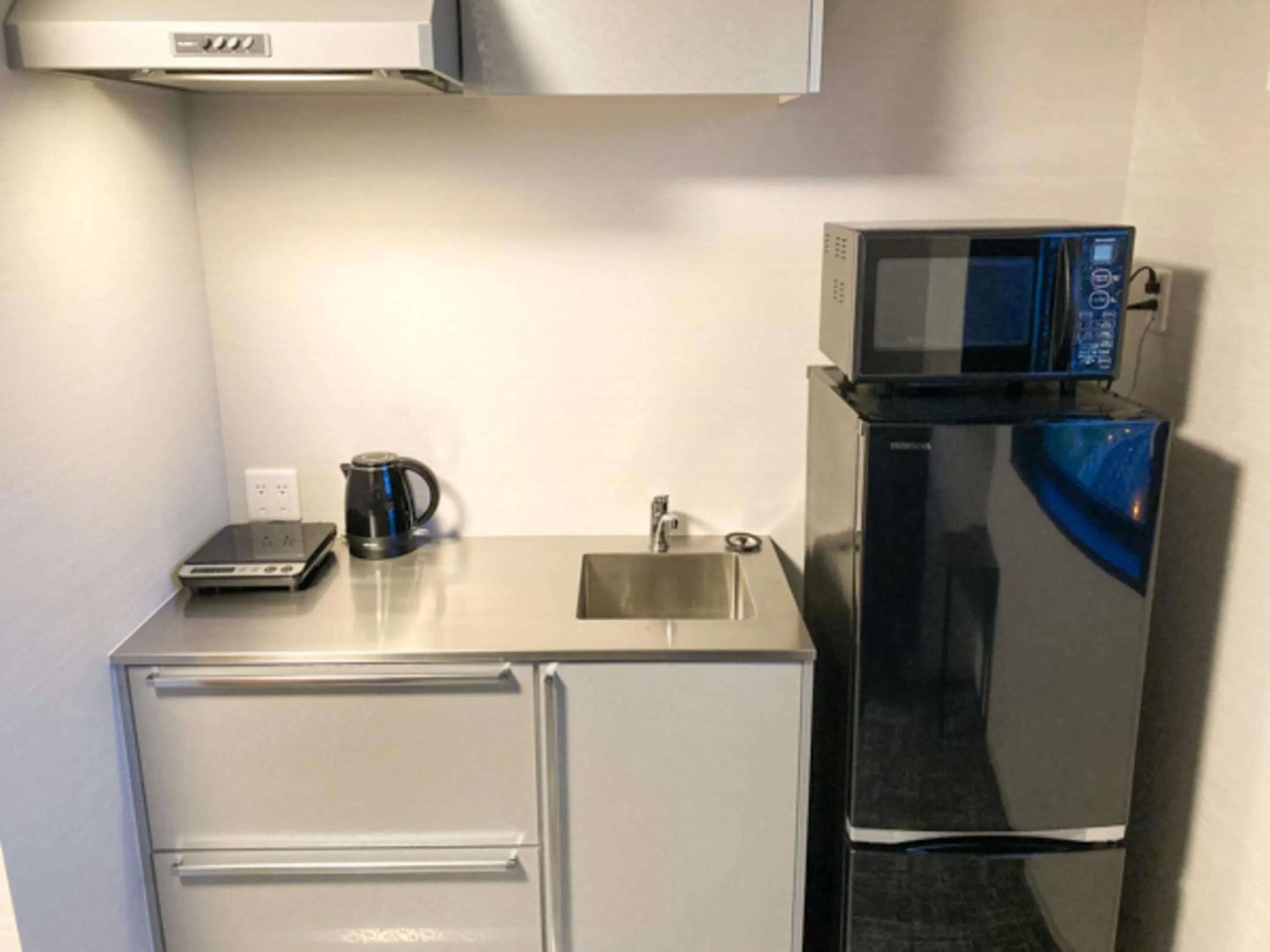 Kitchen or kitchenette in Hotel Livemax Premium Nagano Ekimae