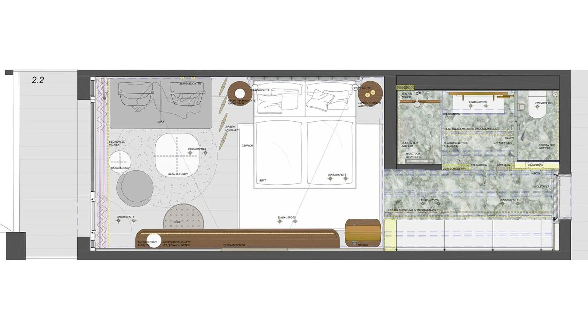 Floor plan in Relais & Châteaux Chasa Montana