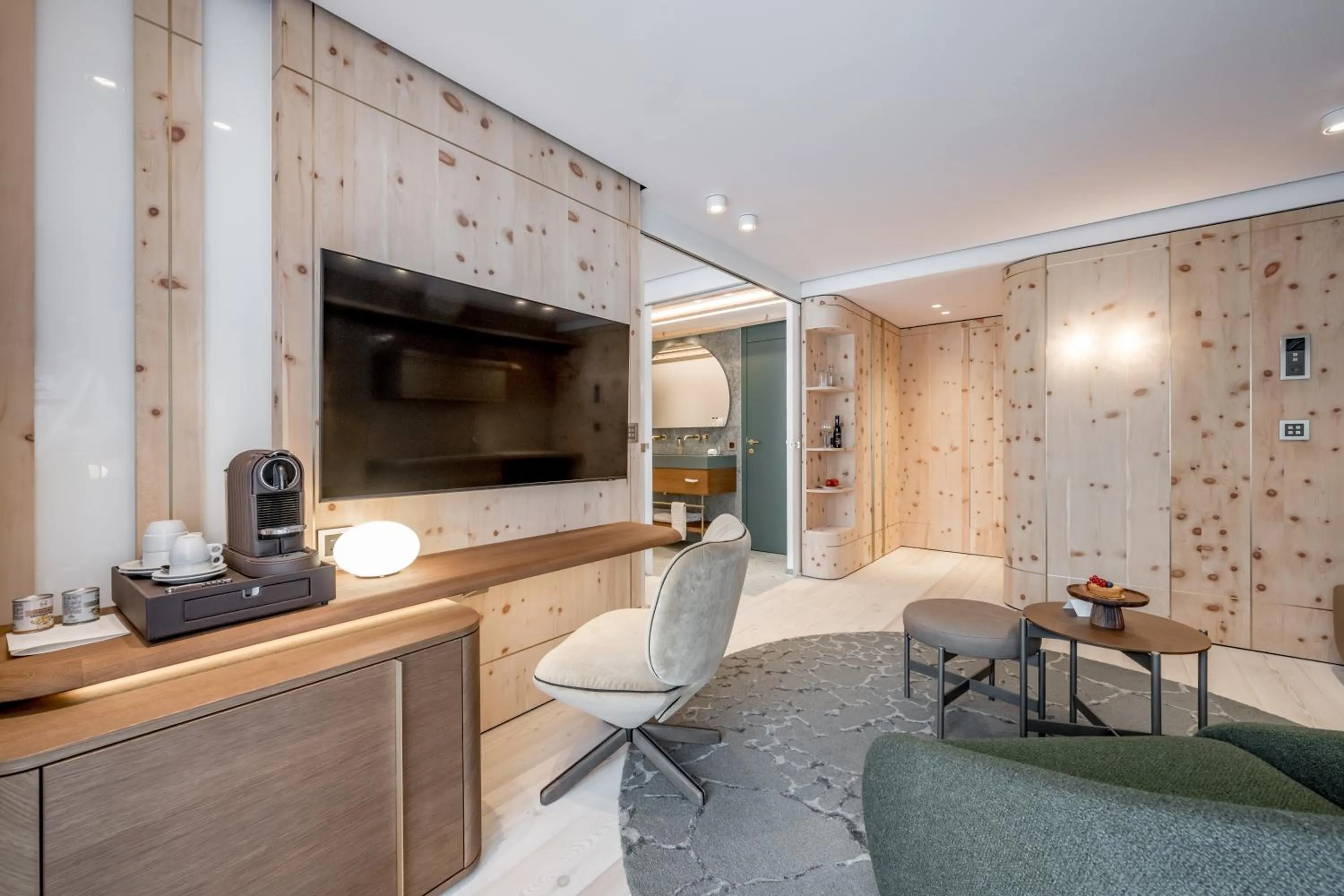 Living room in Relais & Châteaux Chasa Montana