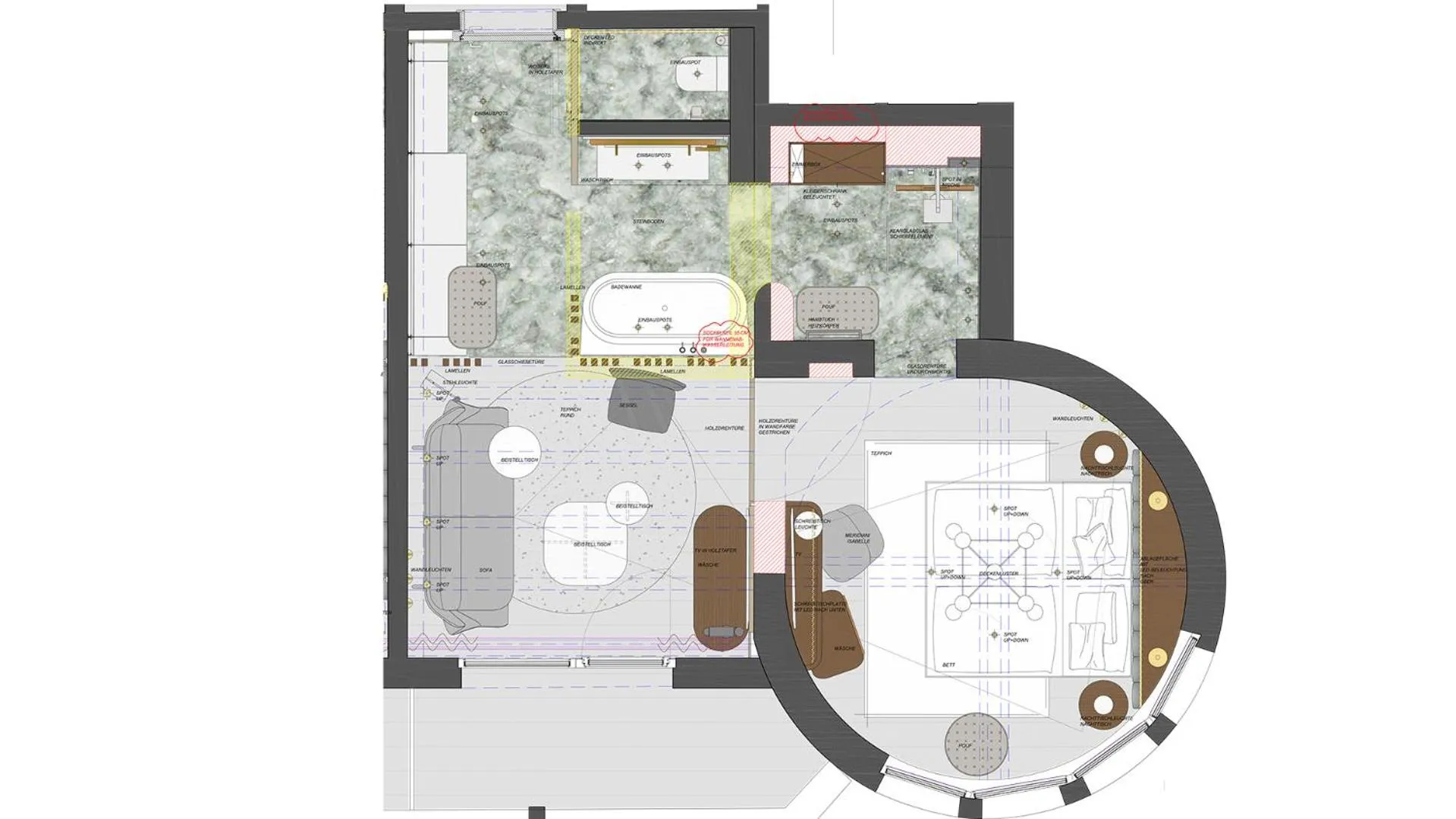 Floor plan in Relais & Châteaux Chasa Montana