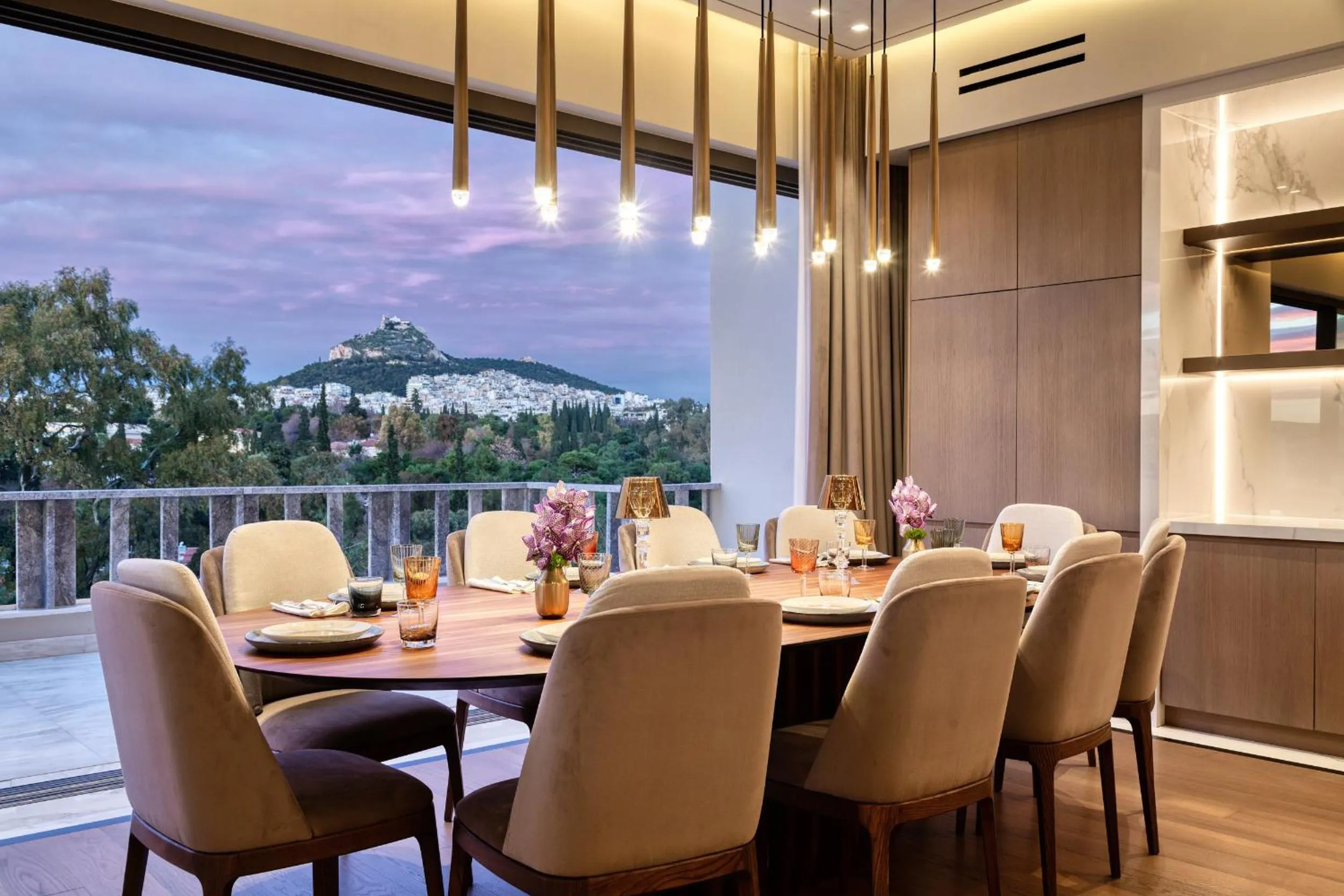 Dining area in The One Acropolis