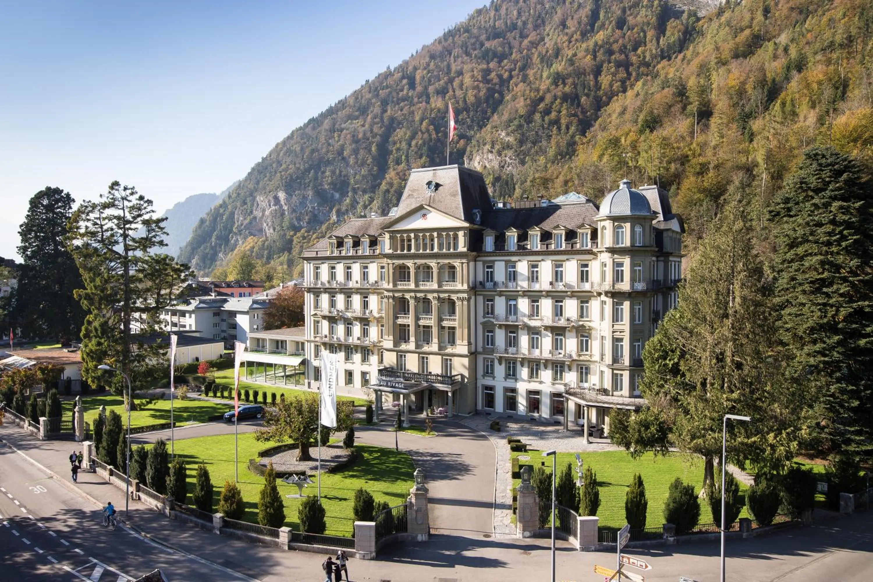 Facade/entrance in Grand Hotel Beau Rivage Interlaken