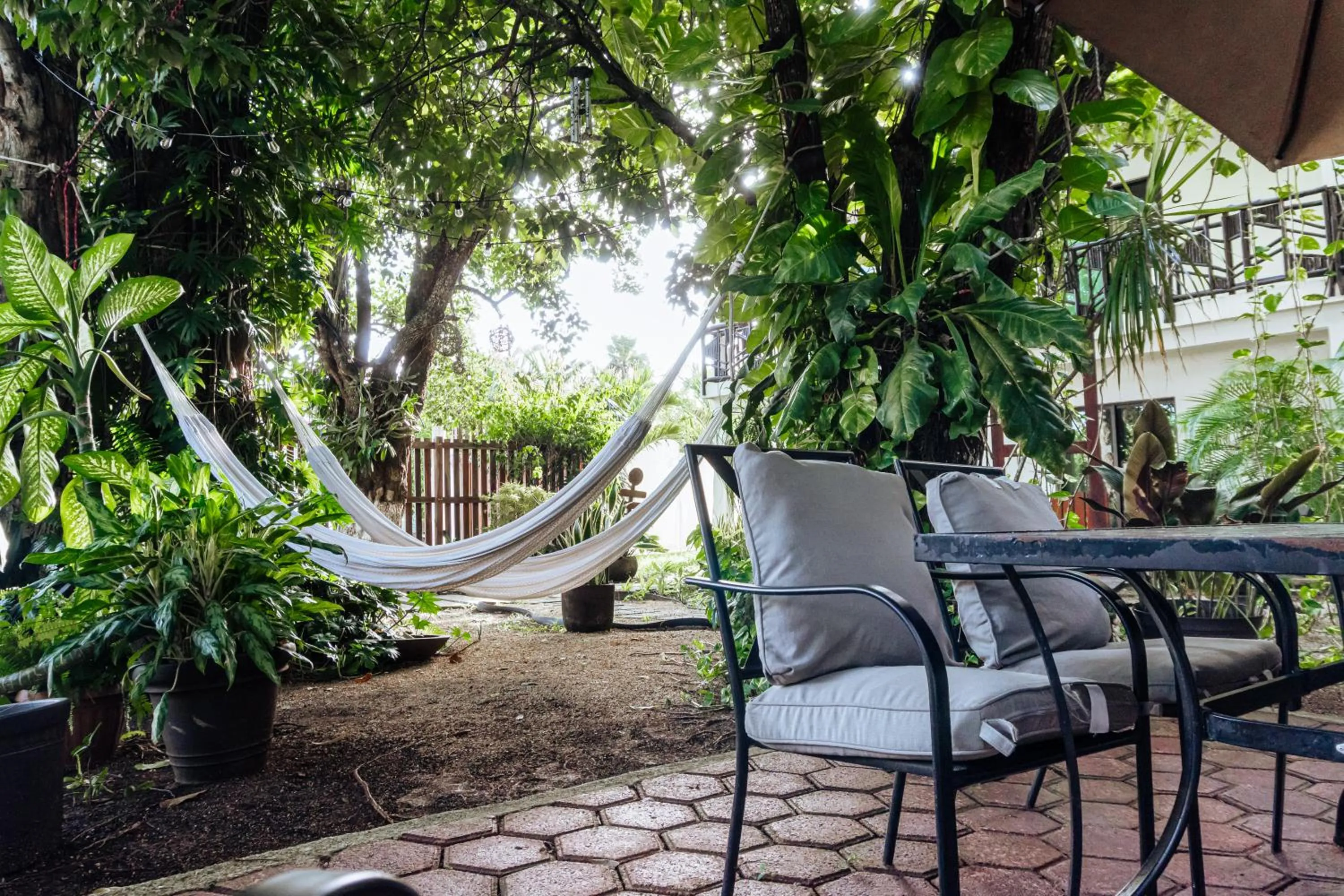 Garden in Hotel Brisas Bacalar