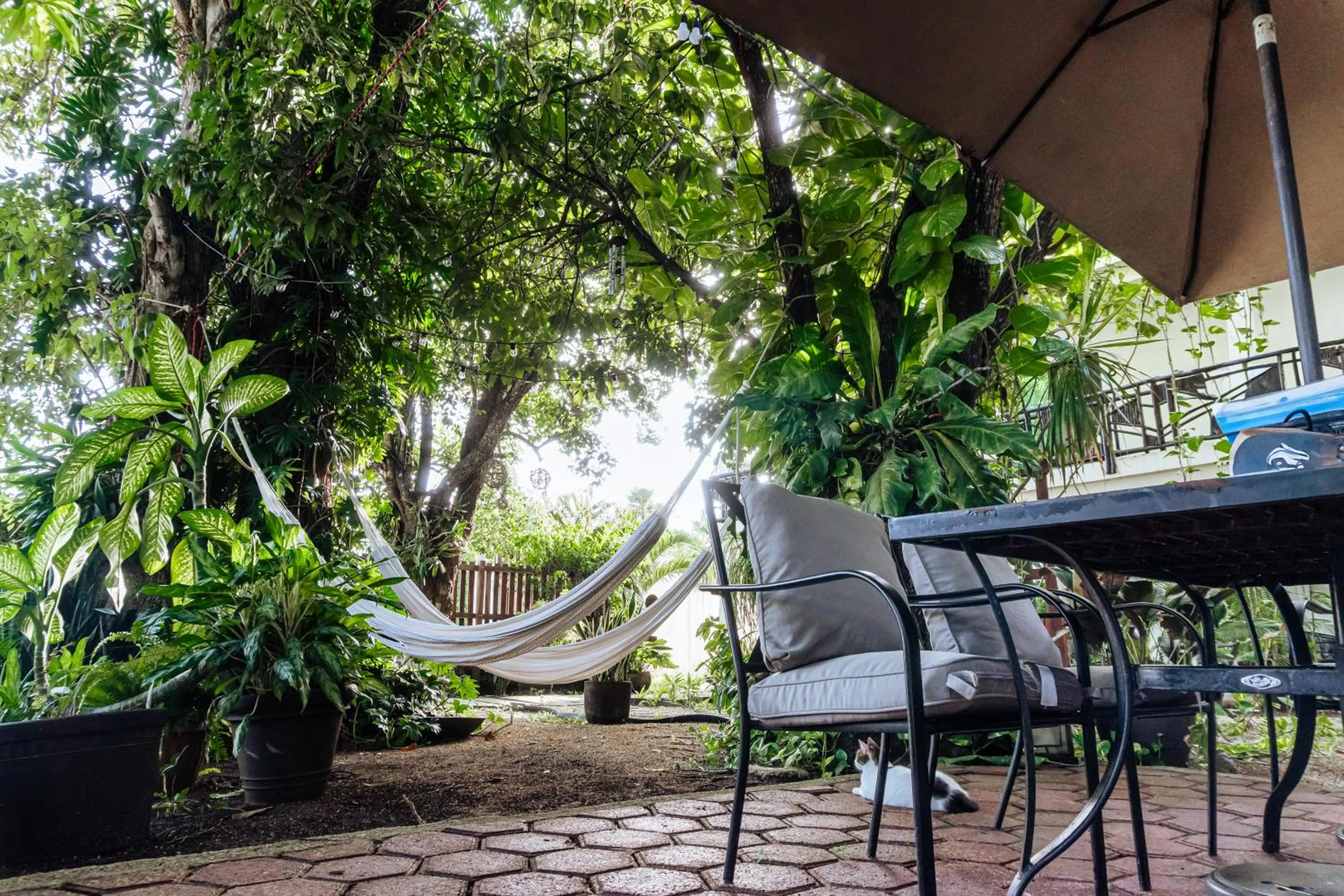 Patio in Hotel Brisas Bacalar