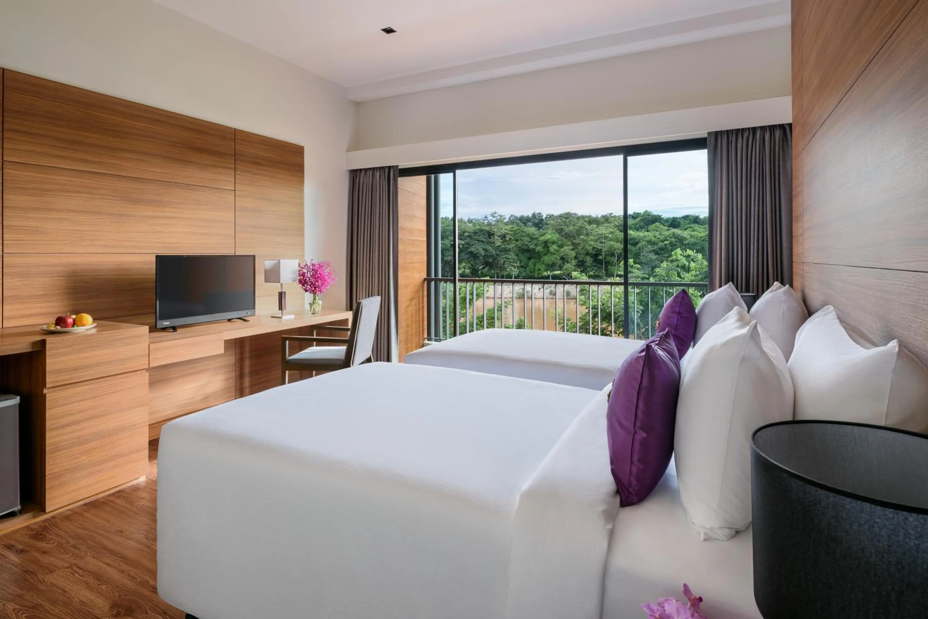 Bedroom, Bed in Chainarai Riverside - SHA Plus Certified