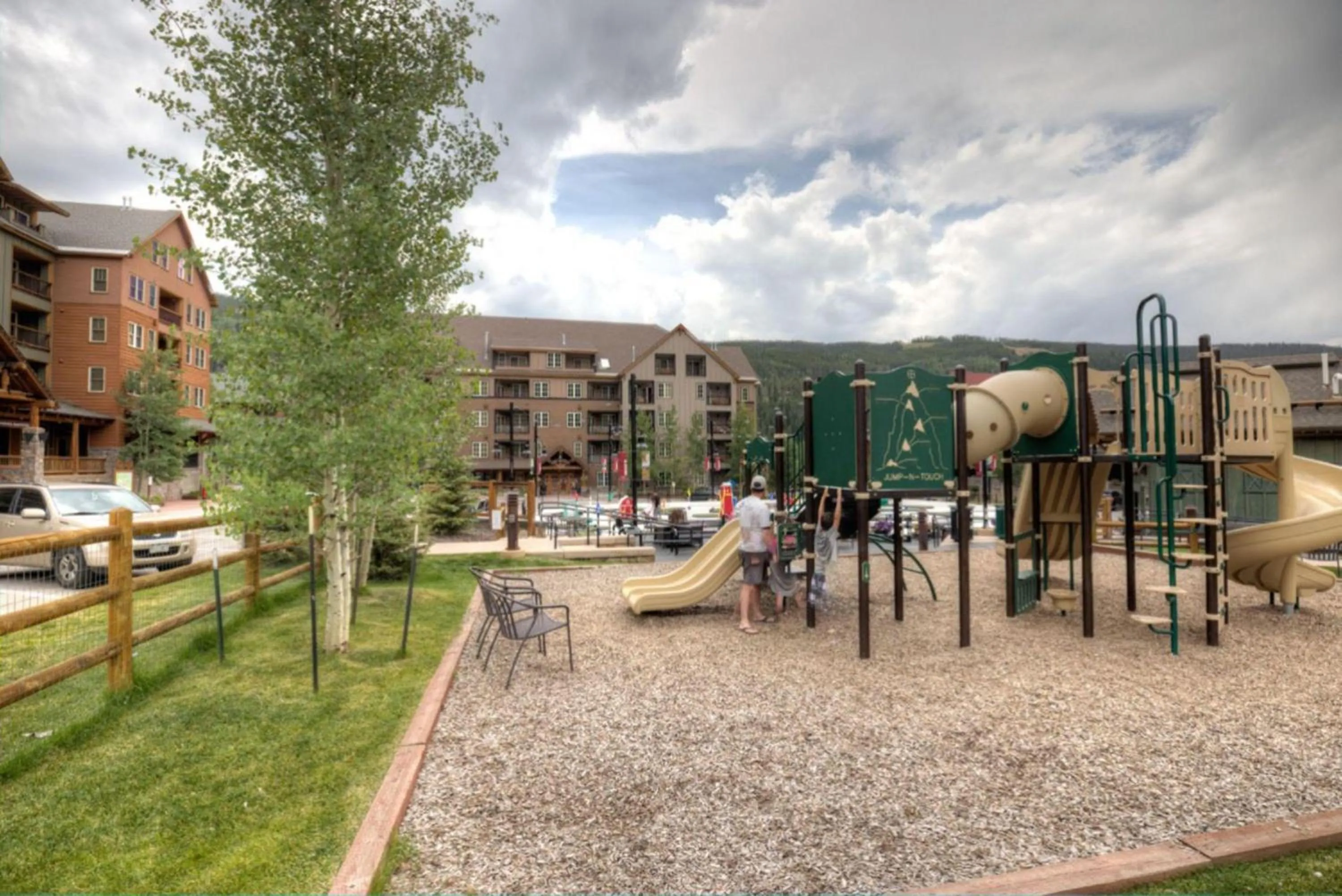 Children play ground in Buffalo Lodge by Summit County Mountain Retreats