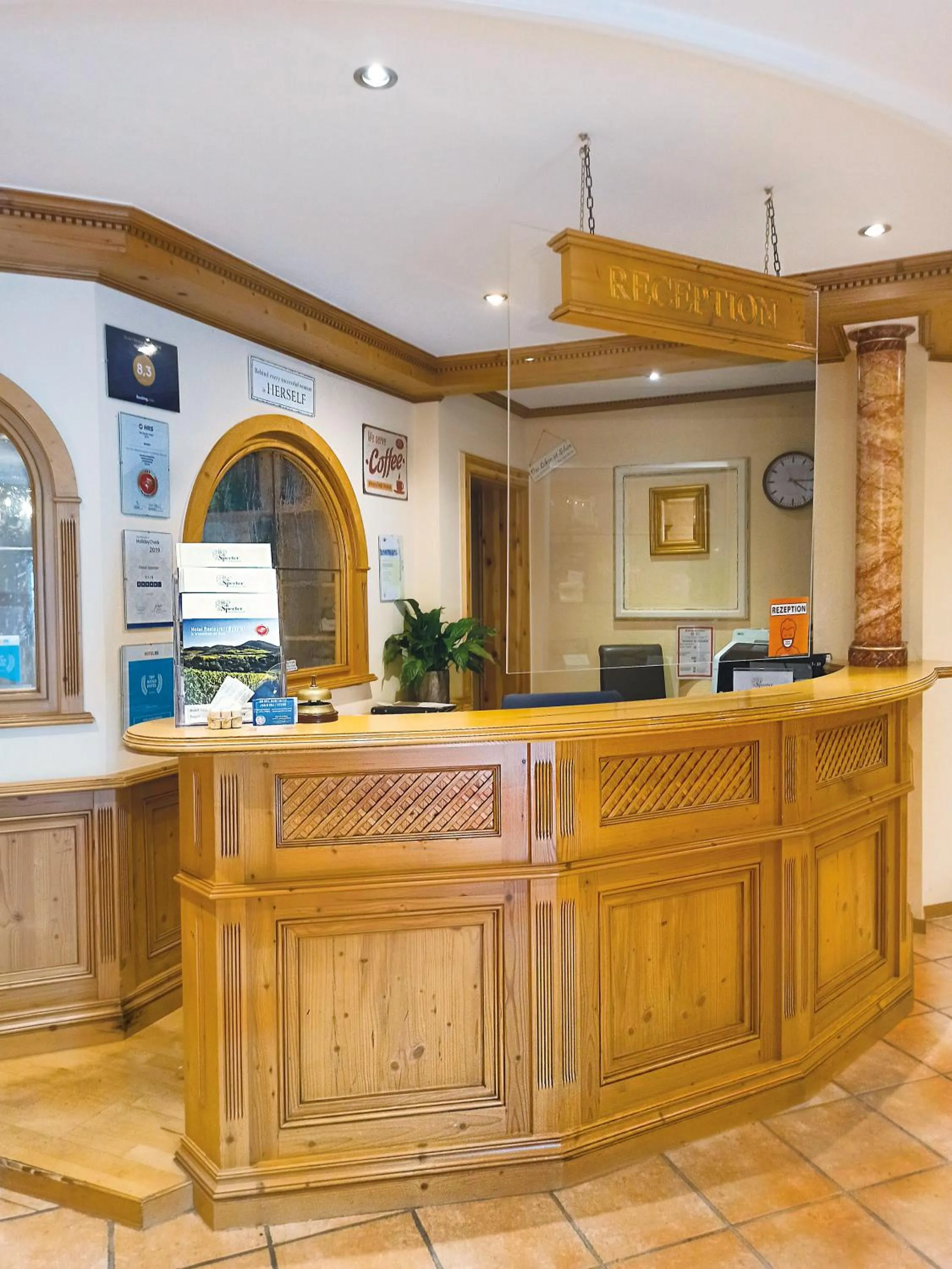 Lobby or reception in Hotel Speeter