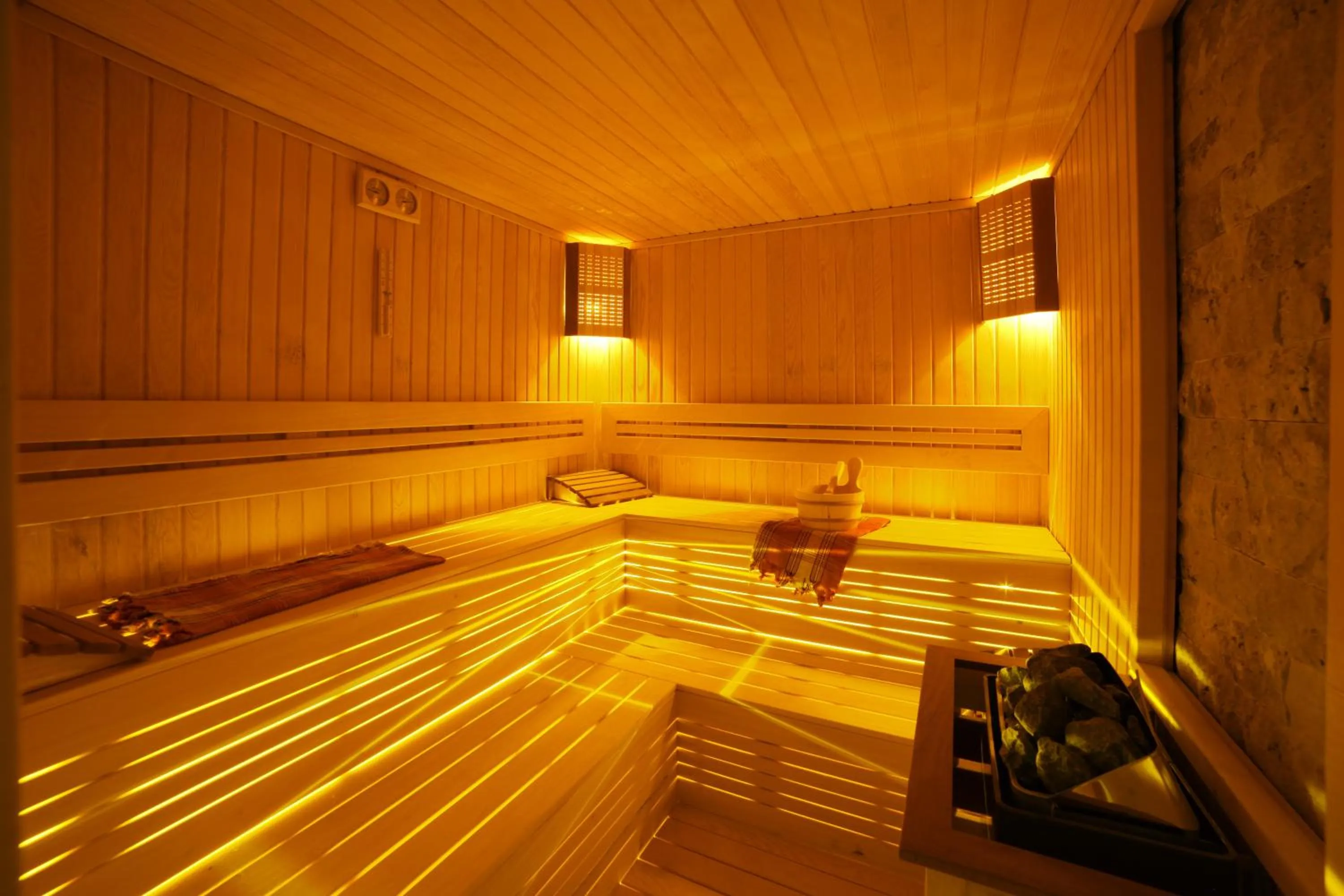 Sauna in Great Fortune Design Hotel & Spa
