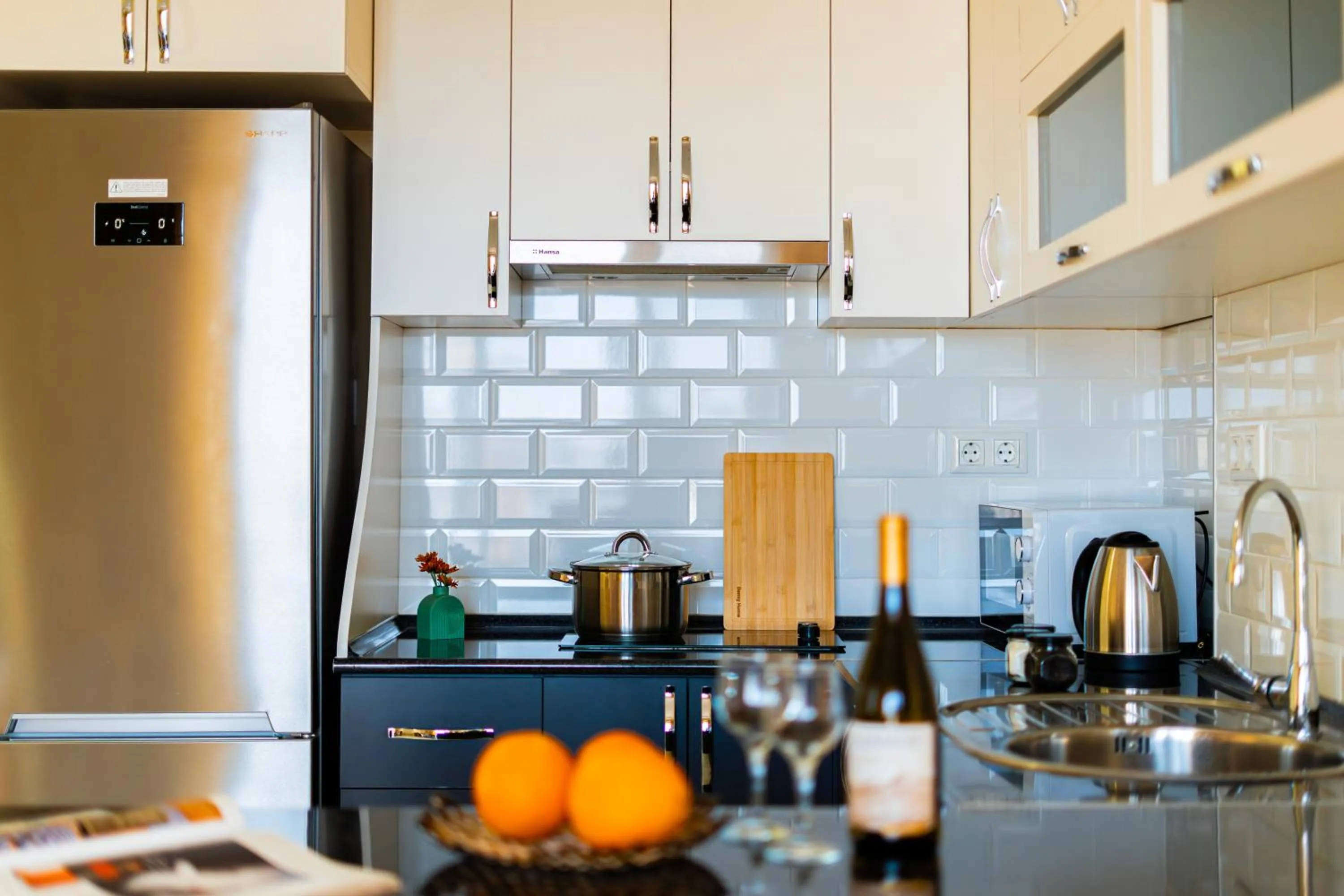 Kitchen or kitchenette in Apart-hotel on Koghbatsi 16