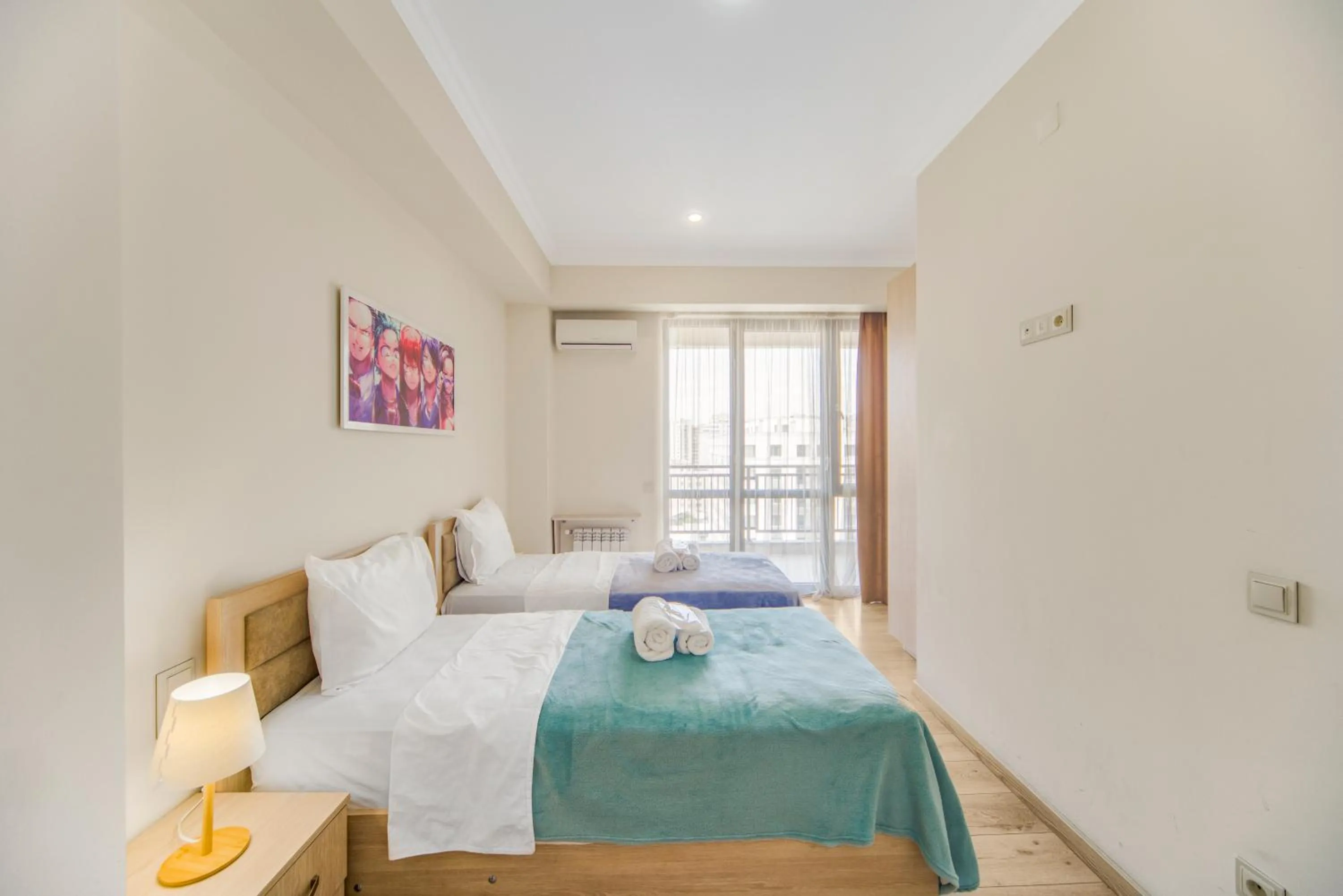 Bedroom, Bed in Apart-hotel on Koghbatsi 16