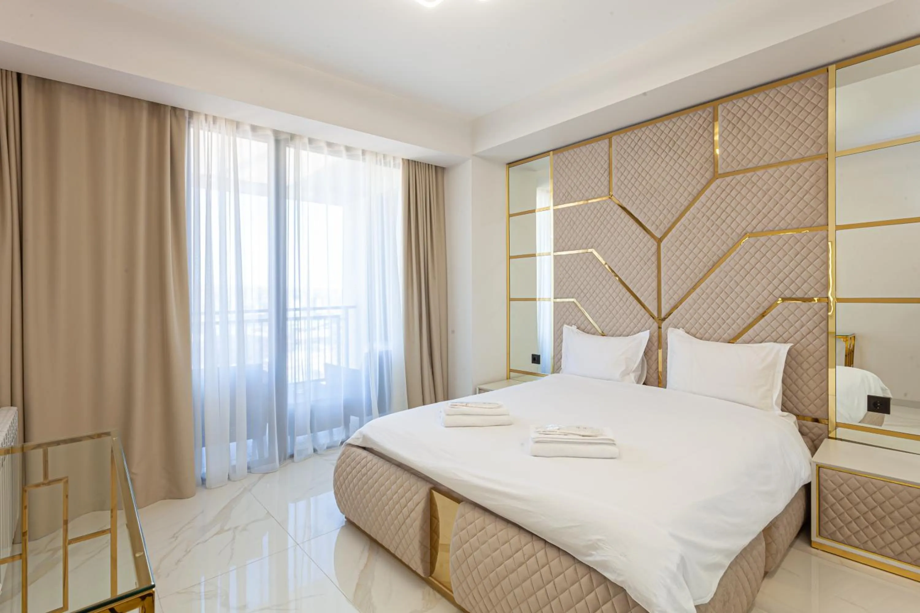 Bedroom, Bed in Apart-hotel on Koghbatsi 16