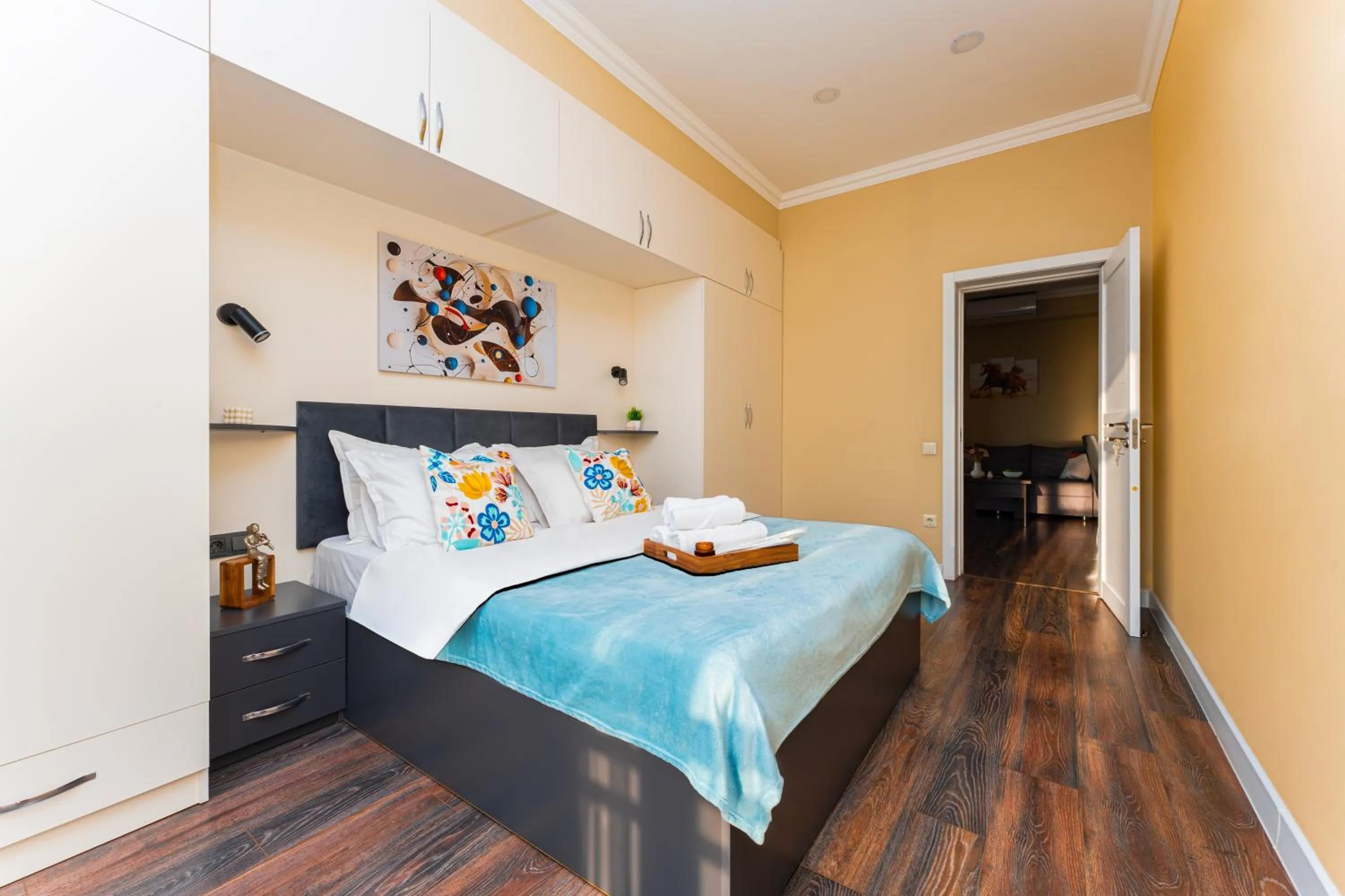 Bedroom, Bed in Apart-hotel on Koghbatsi 16