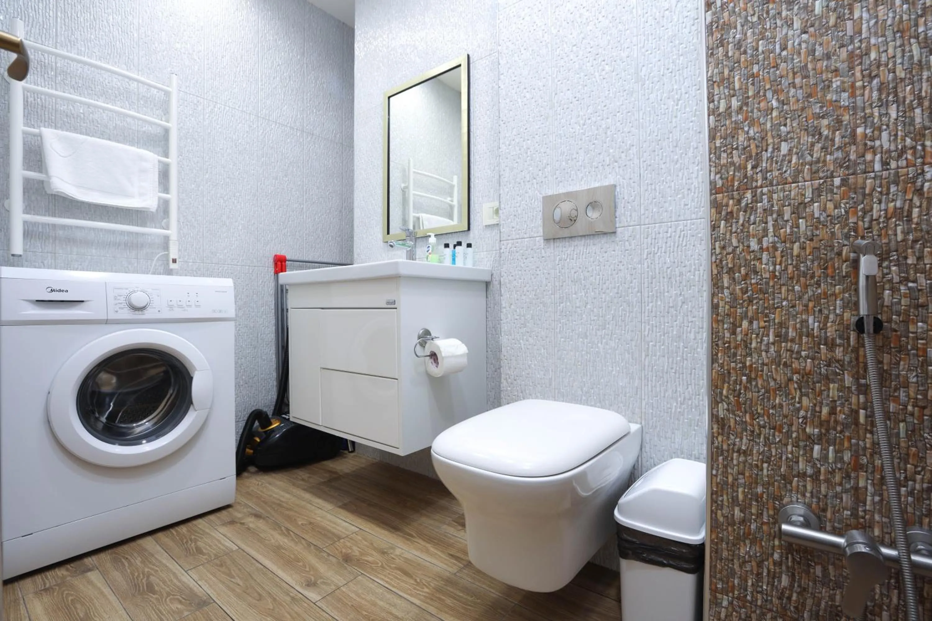 Bathroom in Apart-hotel on Koghbatsi 16