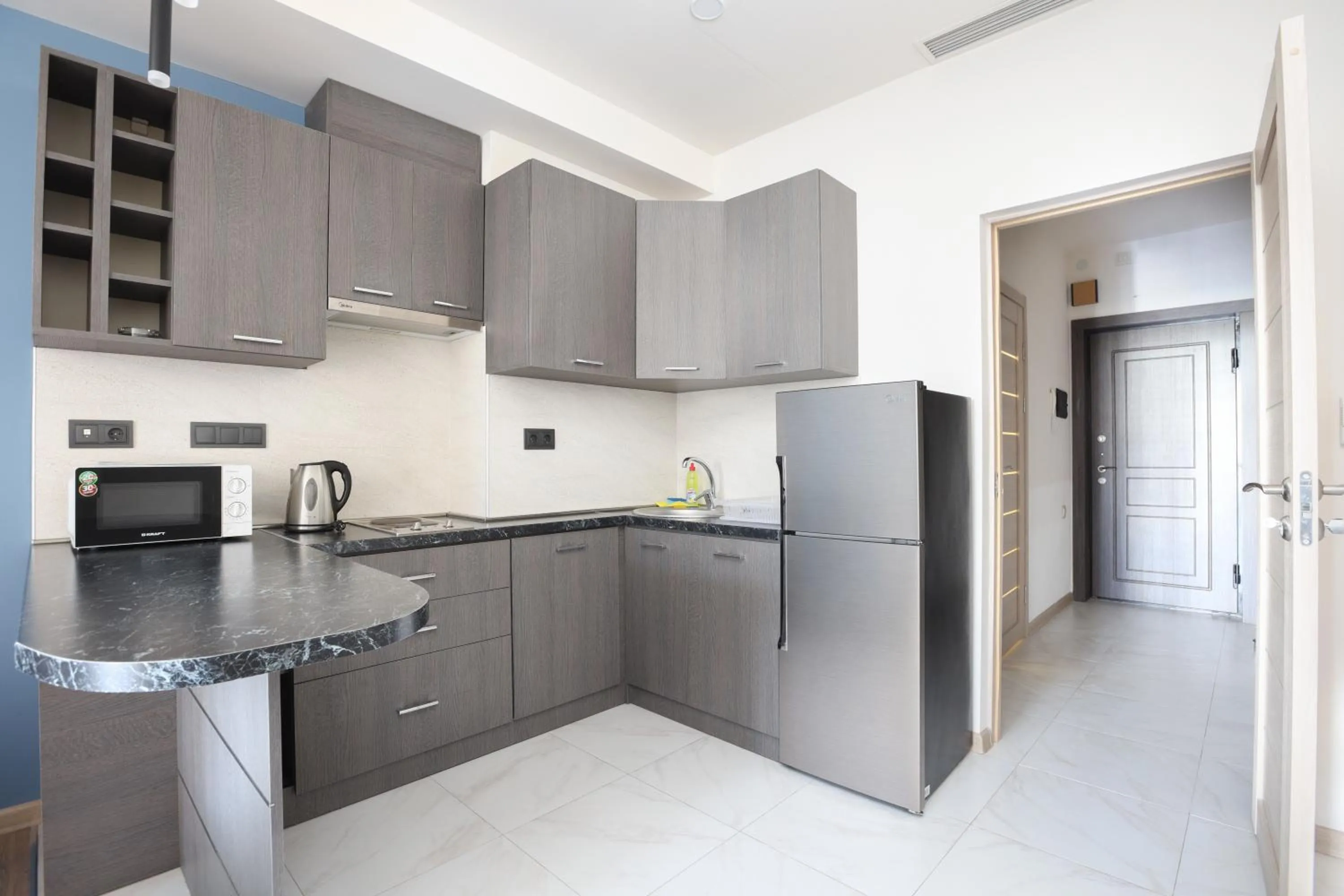 Kitchen or kitchenette in Apart-hotel on Koghbatsi 16