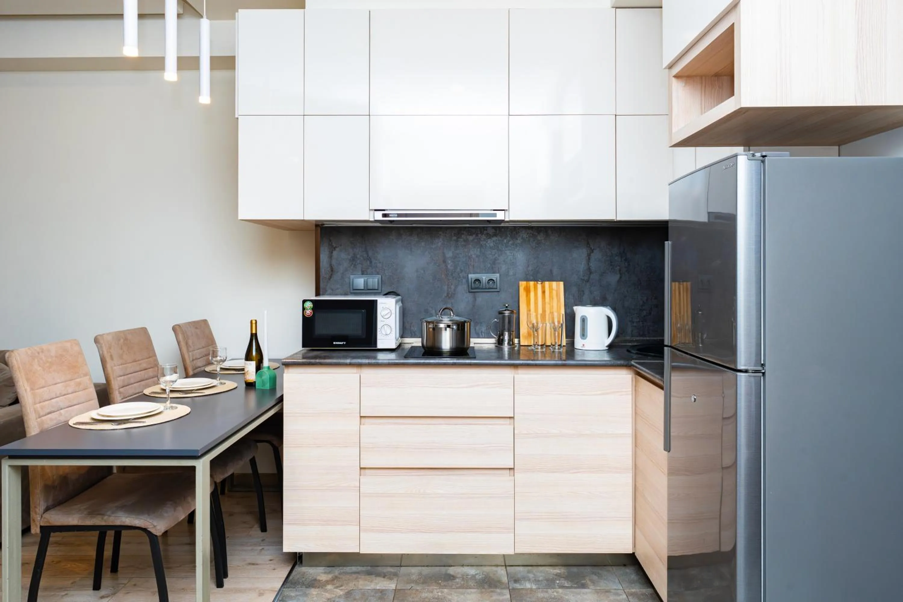 Kitchen or kitchenette in Apart-hotel on Koghbatsi 16