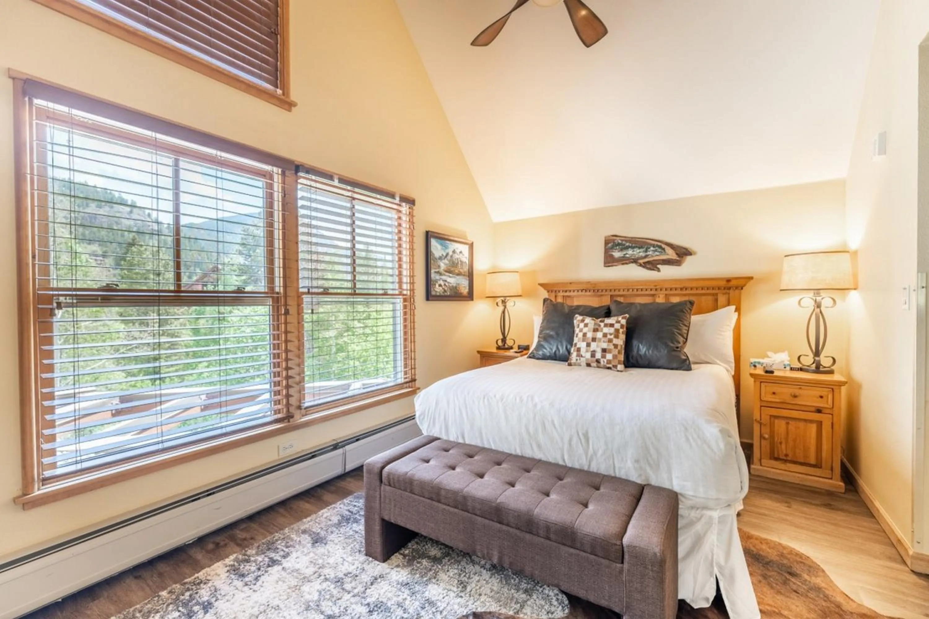 Bedroom, Bed in Jackpine Lodge by Summit County Mountain Retreats