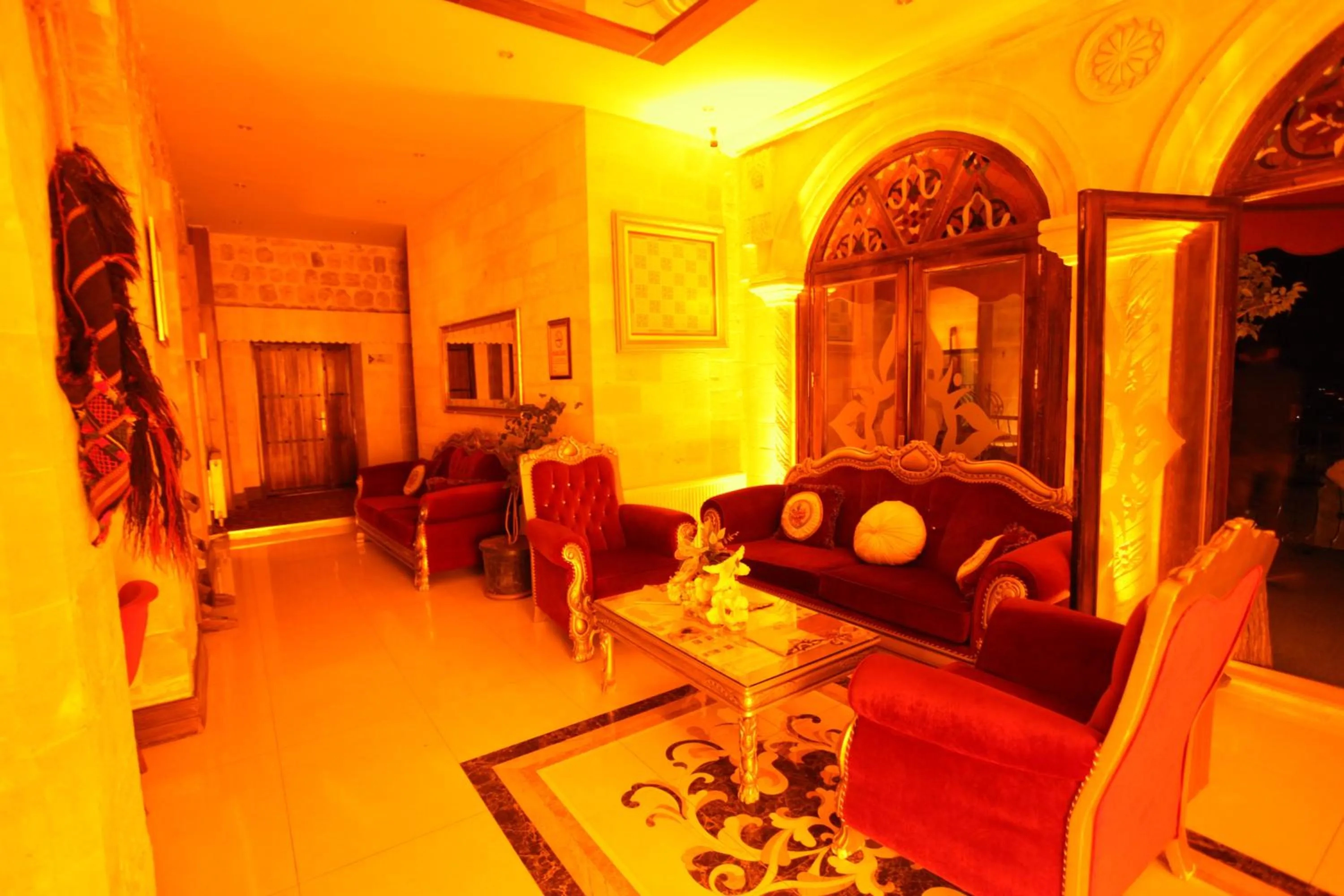 Seating area in Tuğhan Hotel