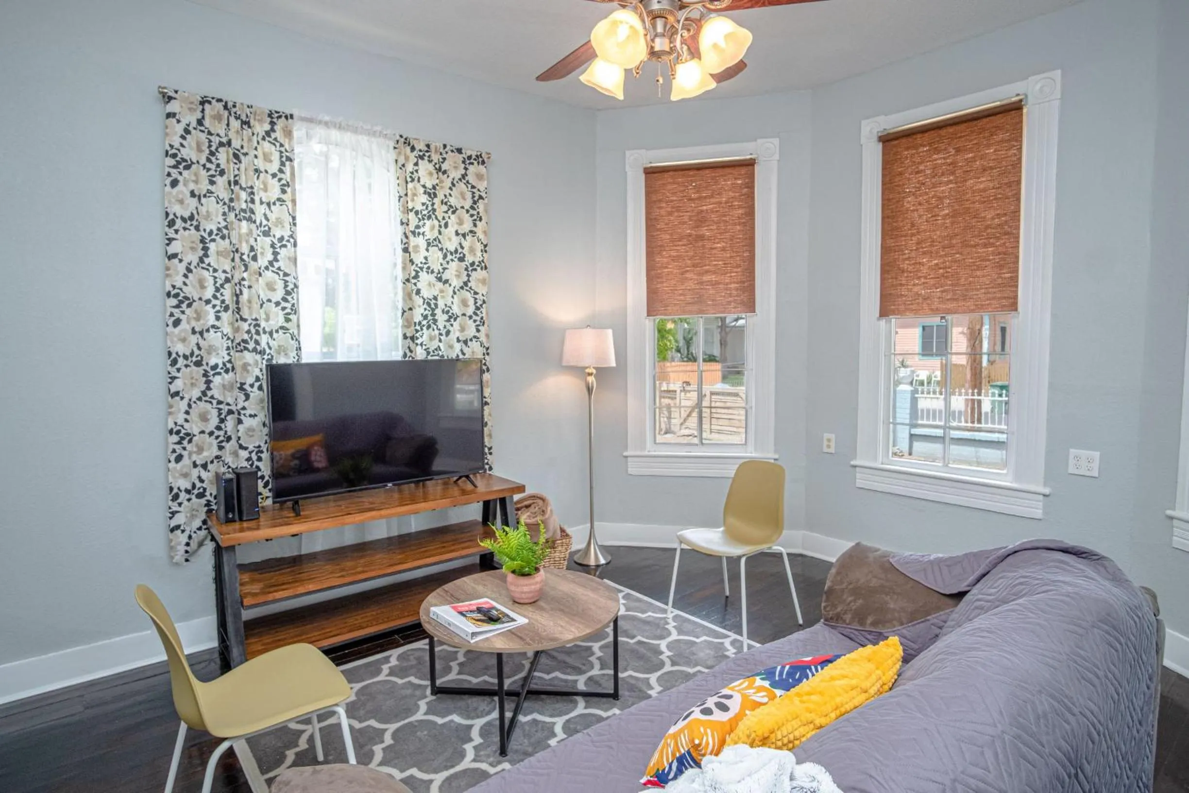 Living room in Remodeled Historic 2BR 1BA House Near Downtown