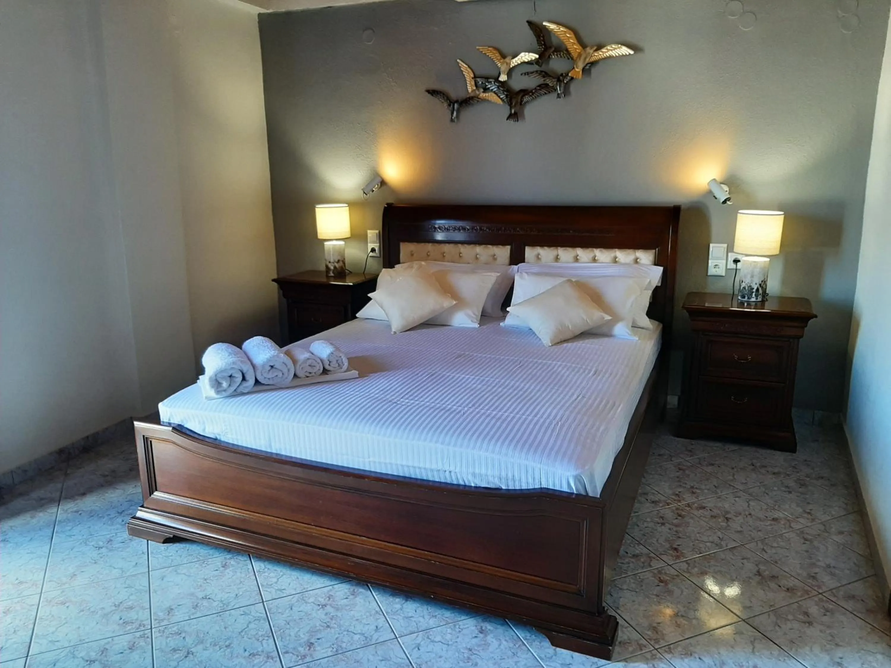 Photo of the whole room, Bed in Agia Roumeli Hotel adults only