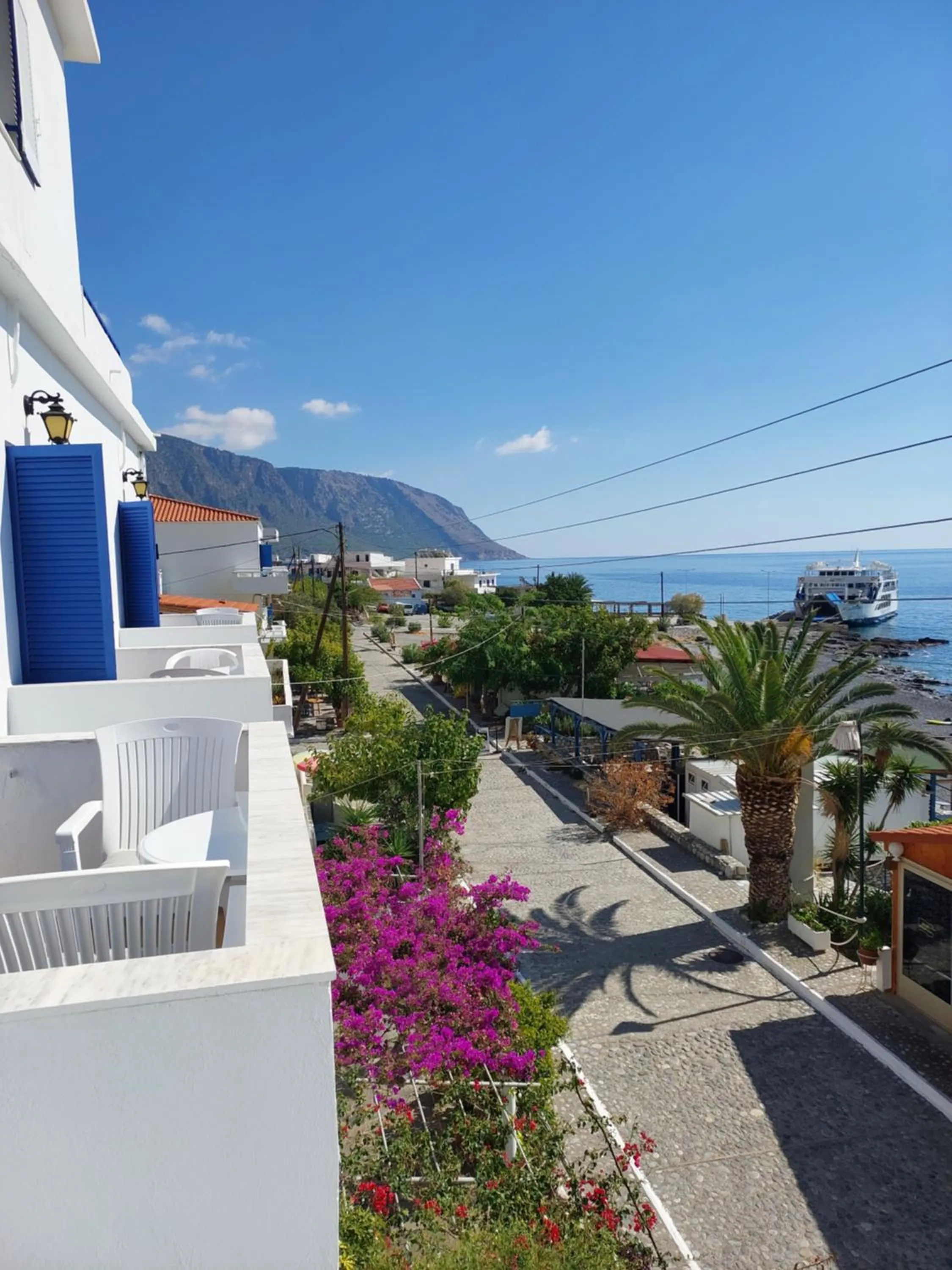 Balcony/Terrace in Agia Roumeli Hotel adults only