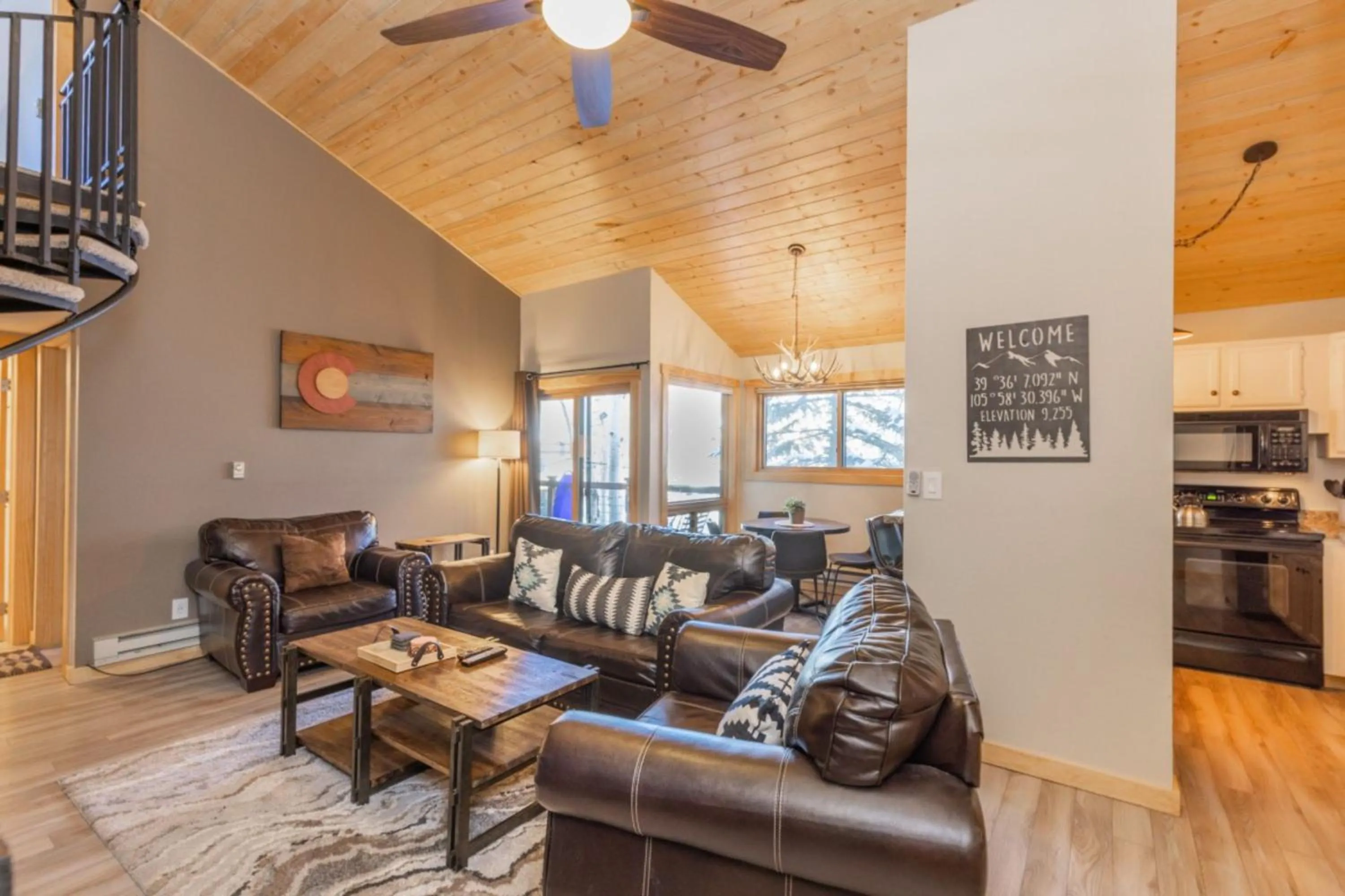 Living room in Flying Dutchman by Summit County Mountain Retreats