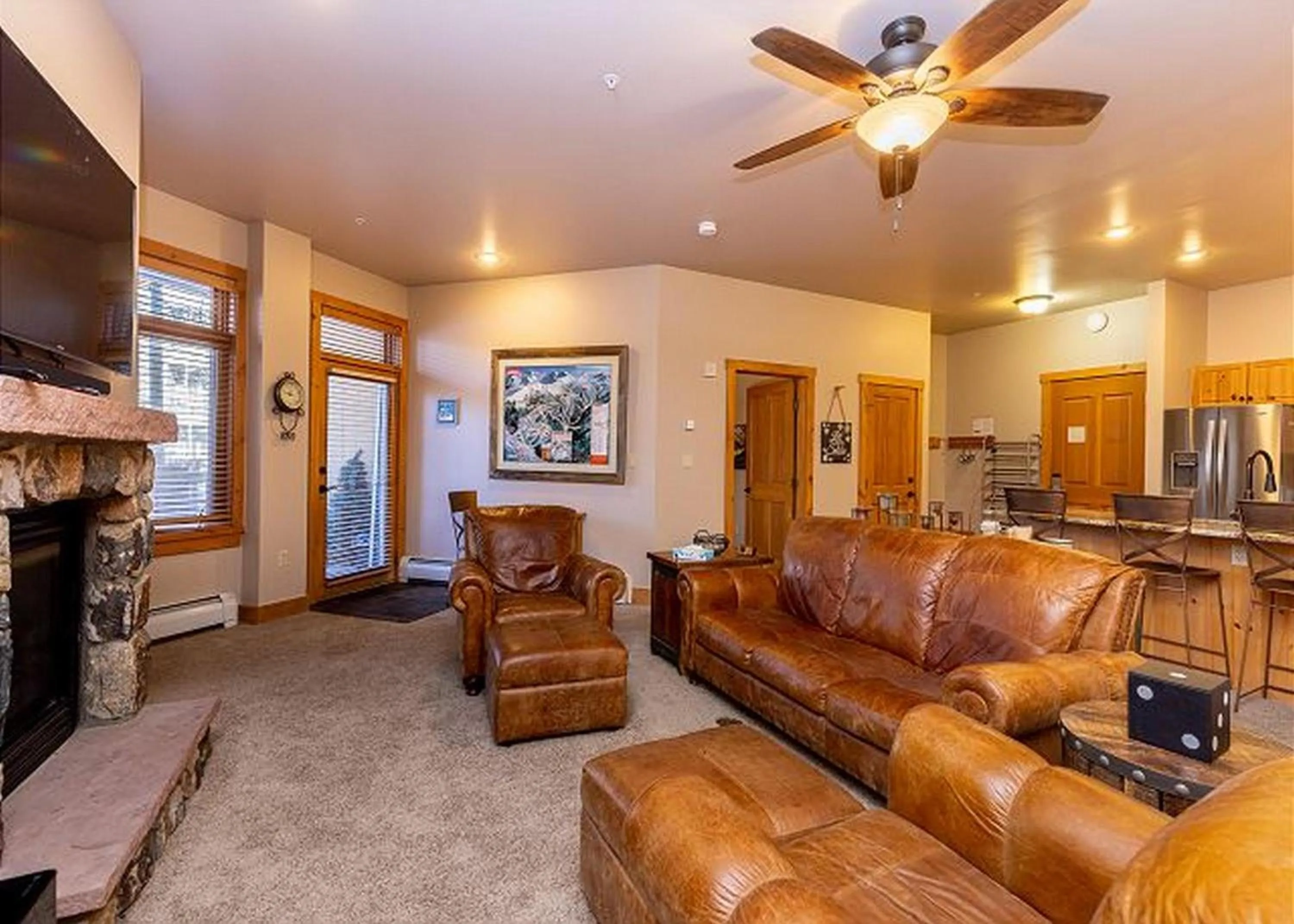 Living room in Expedition Station by Summit County Mountain Retreats