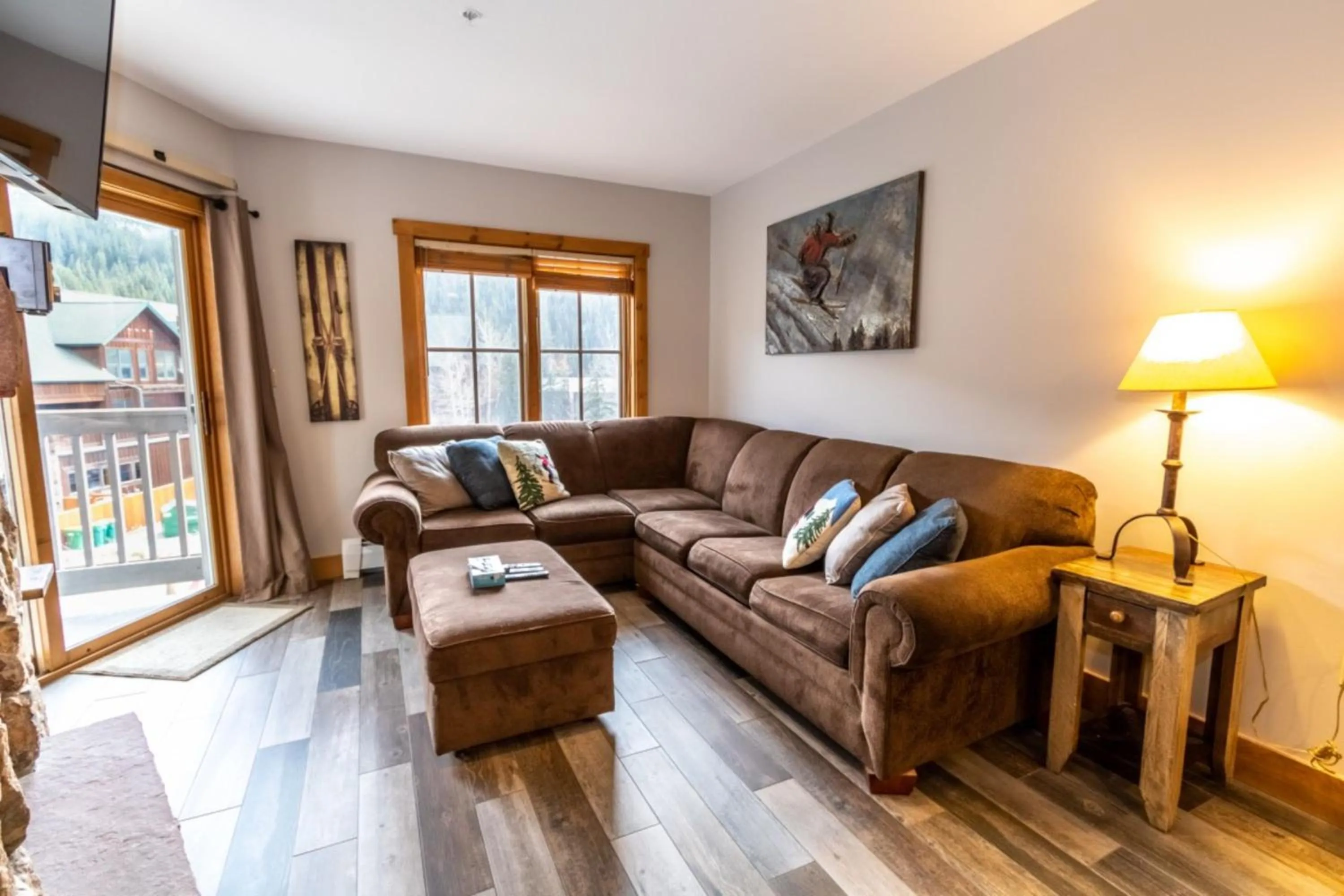 Living room in Expedition Station by Summit County Mountain Retreats