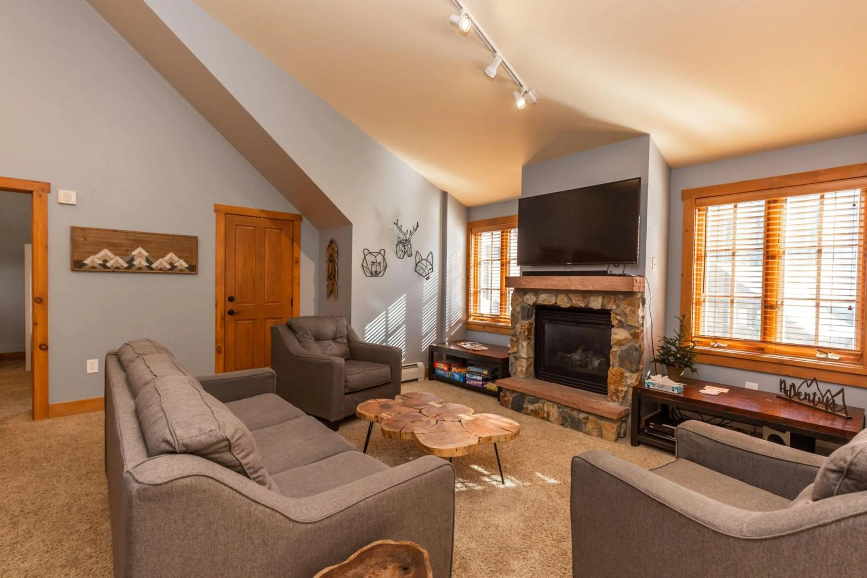 Living room in Expedition Station by Summit County Mountain Retreats