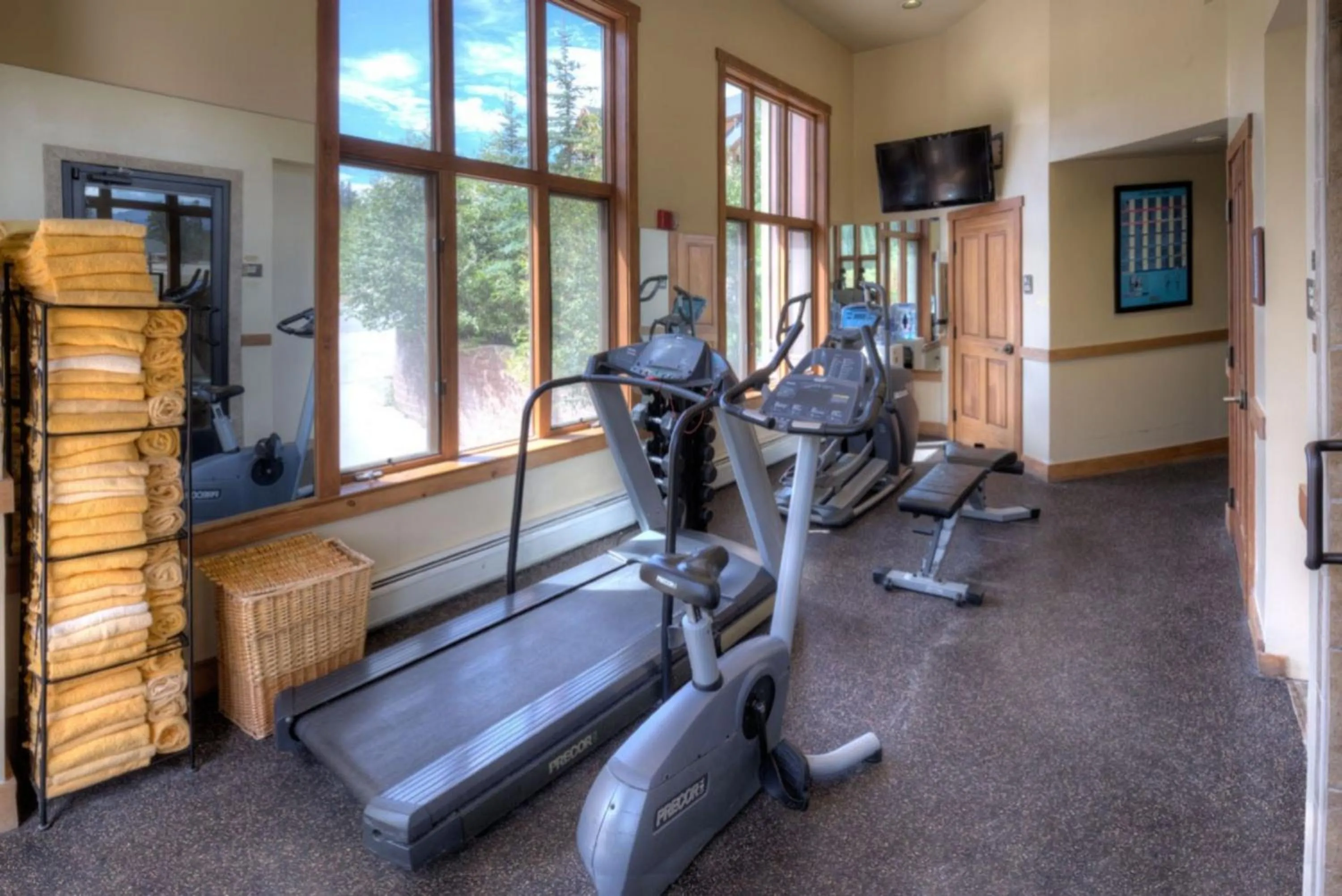 Fitness centre/facilities in Red Hawk Townhomes by Summit County Mountain Retreats