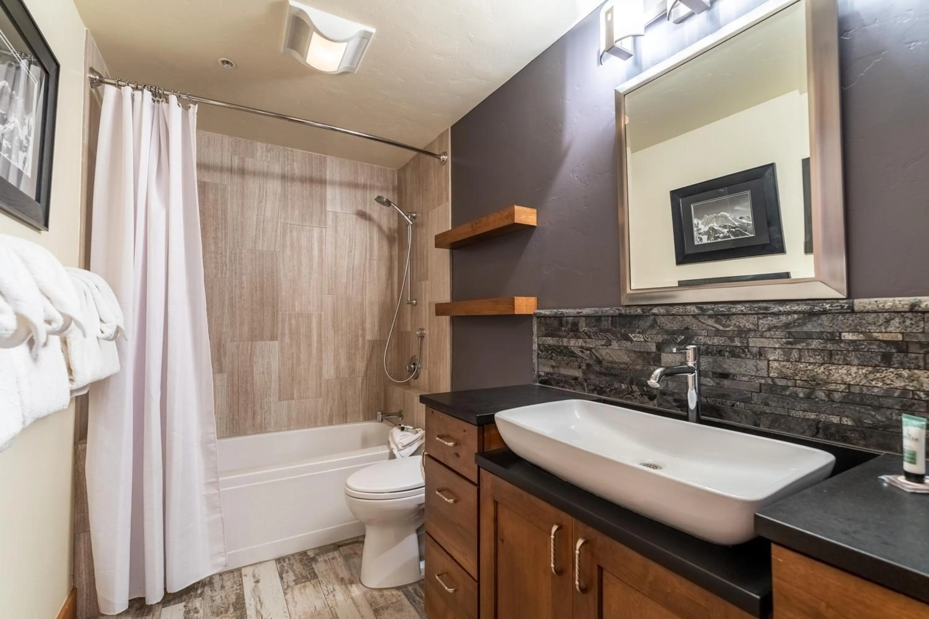 Bathroom in Tenderfoot Lodge by Summit County Mountain Retreats