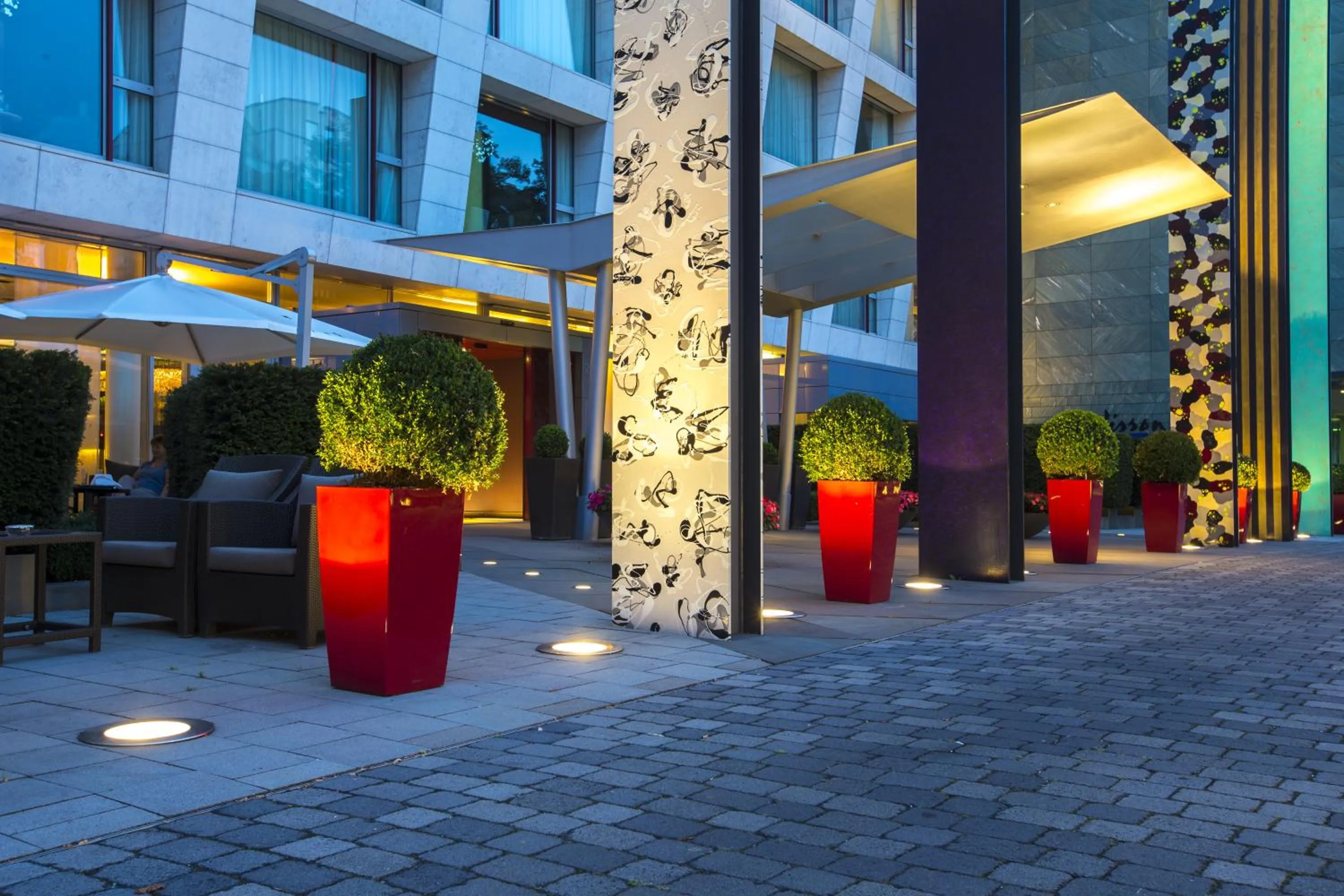 Facade/entrance in Radisson Blu Media Harbour Hotel, Düsseldorf