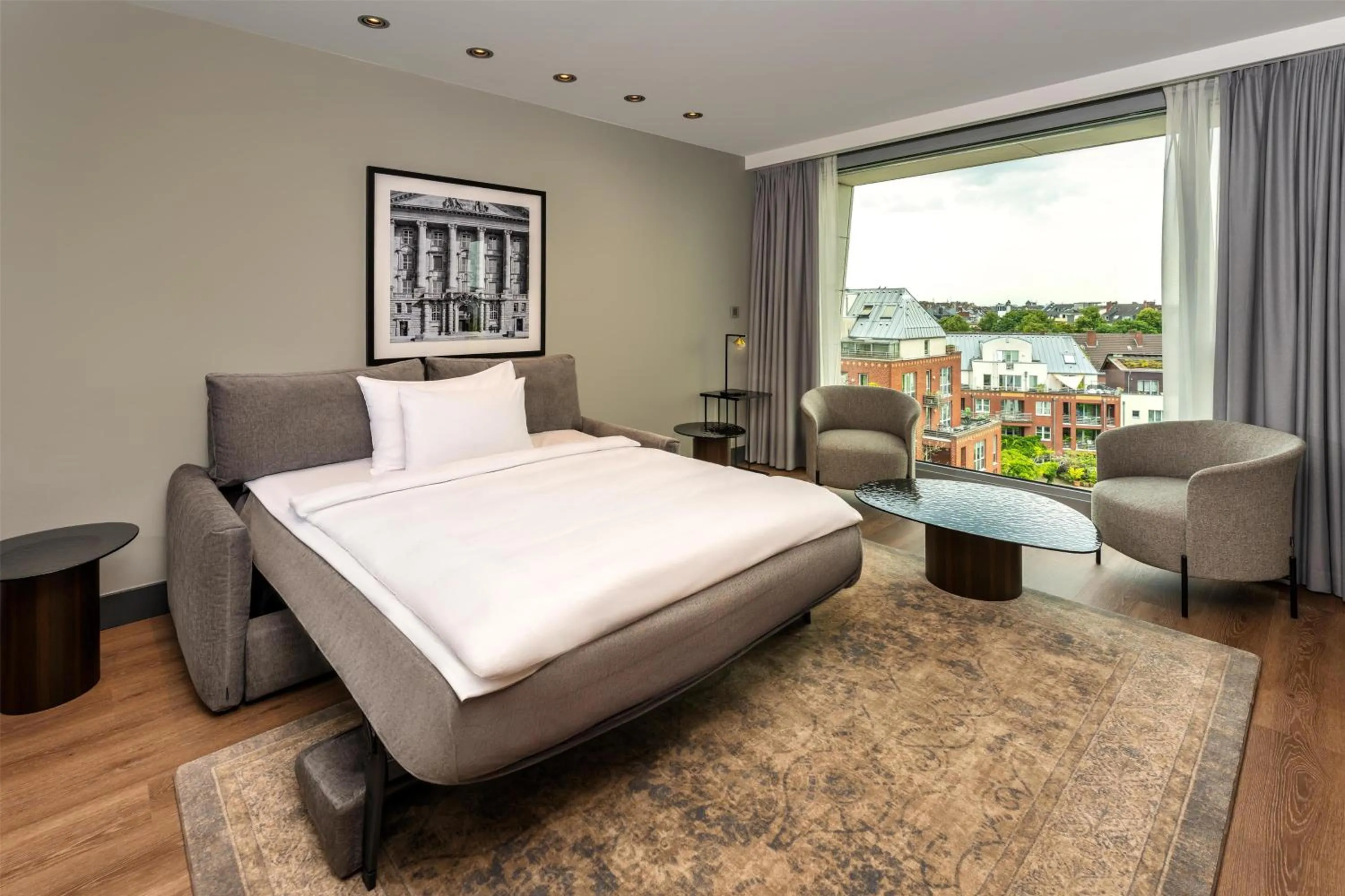 Photo of the whole room, Bed in Radisson Blu Media Harbour Hotel, Düsseldorf