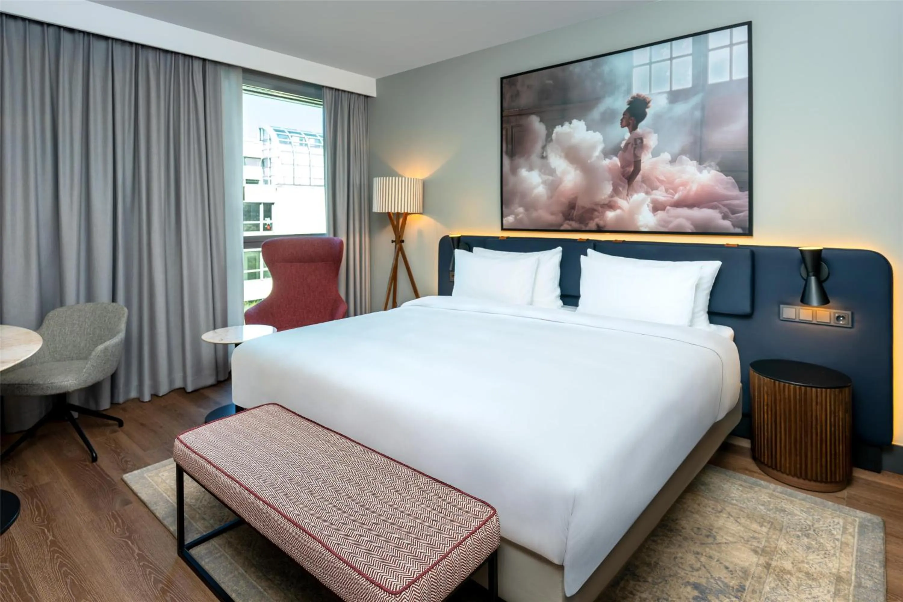 Bedroom, Bed in Radisson Blu Media Harbour Hotel, Düsseldorf