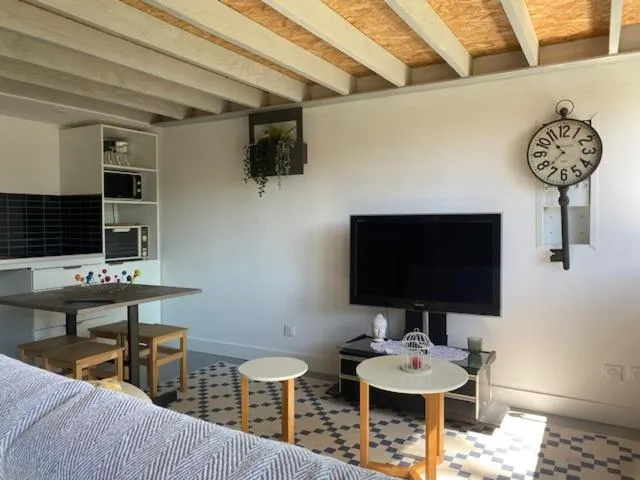Communal lounge/ TV room in Chambres d'Elisa