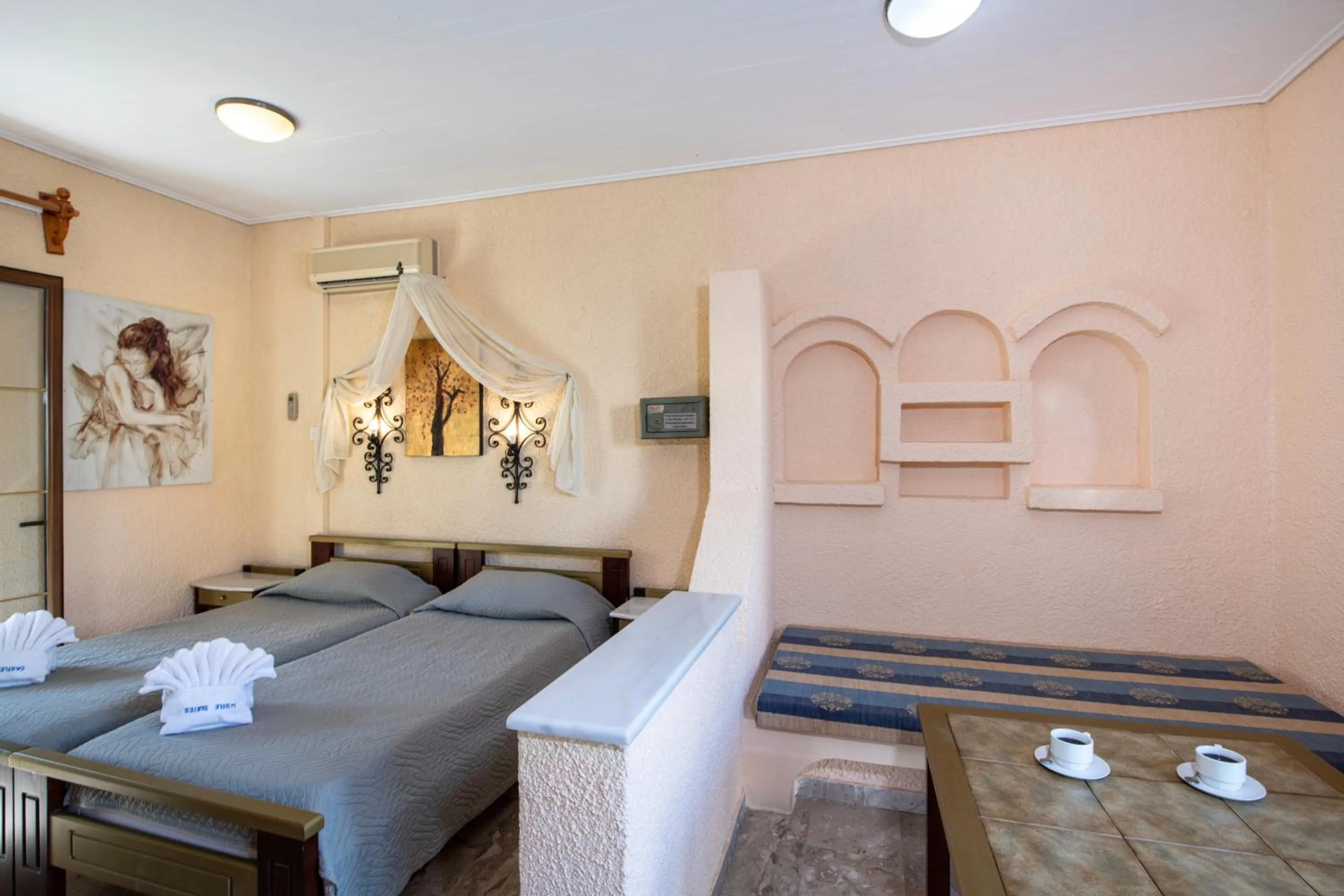 Bed in Castle Suites Hotel