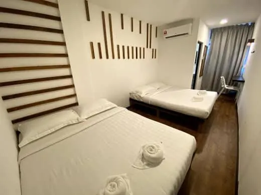Bed in Kuching Hotel