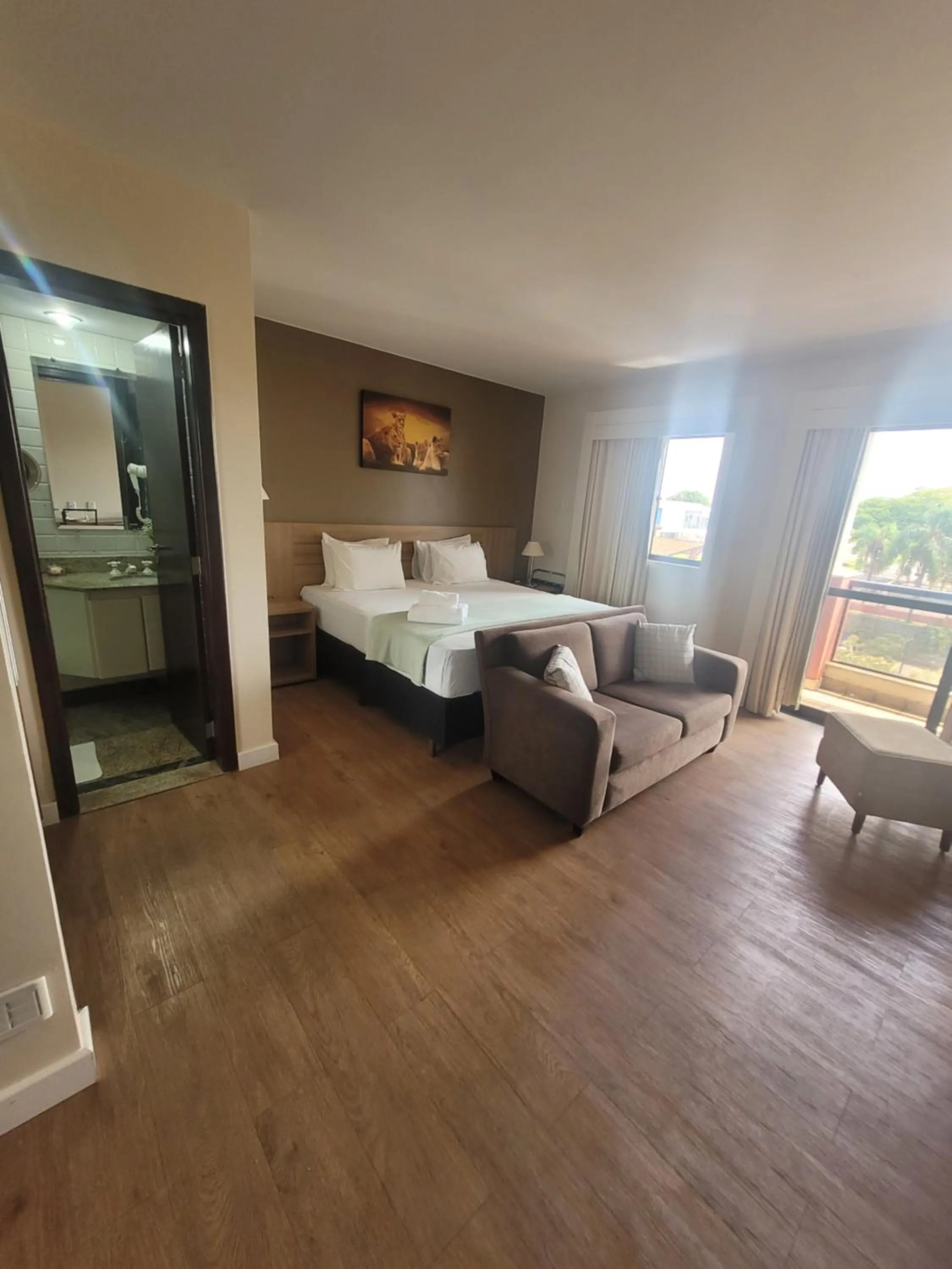 Bed in Lake Side Beira do Lago - piscina - academia - sauna- By Rei dos Flats