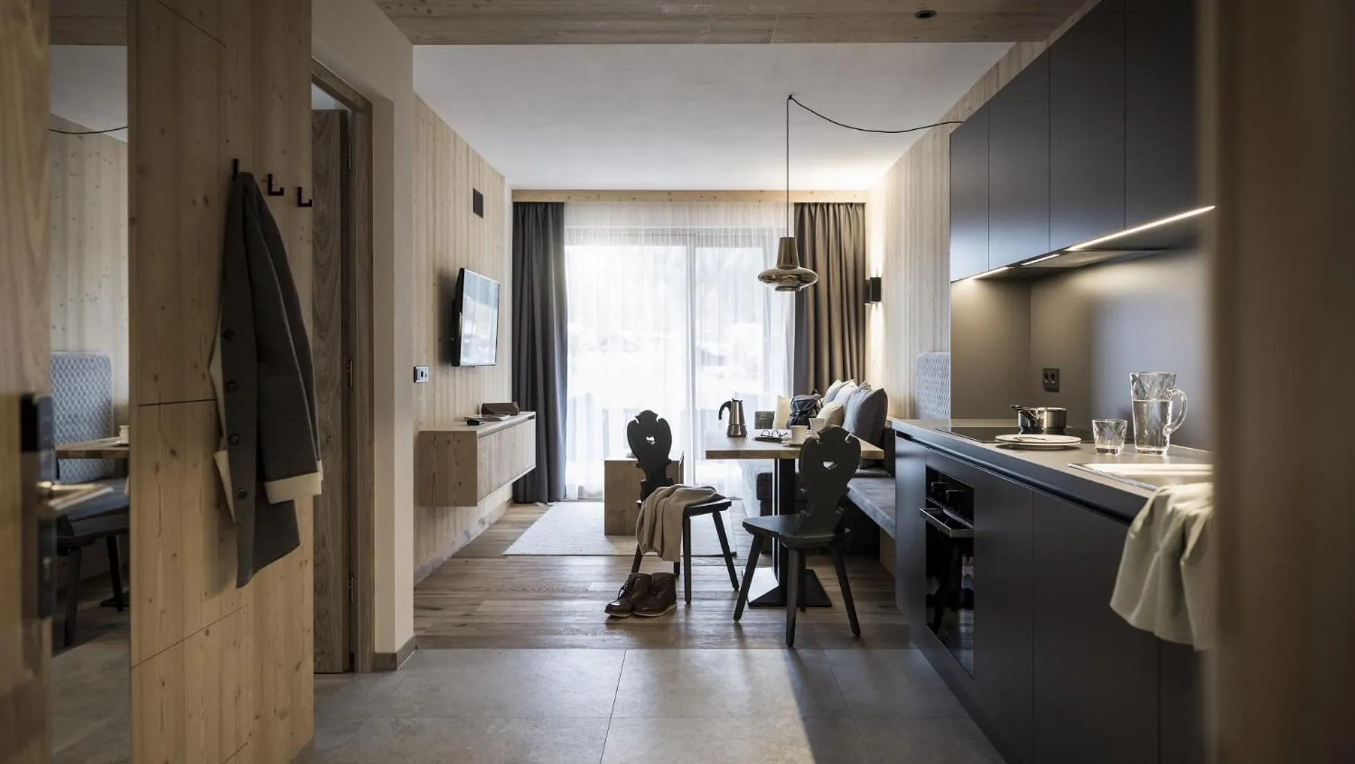 Kitchen or kitchenette in Aparthotel Gamz