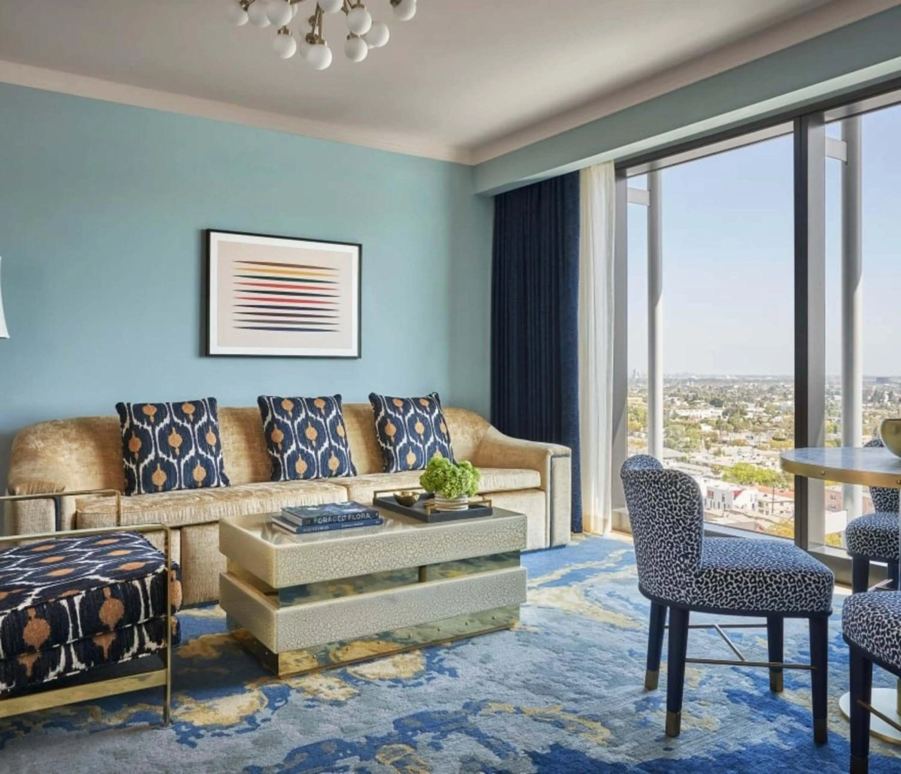 Living room in The Sun Rose West Hollywood