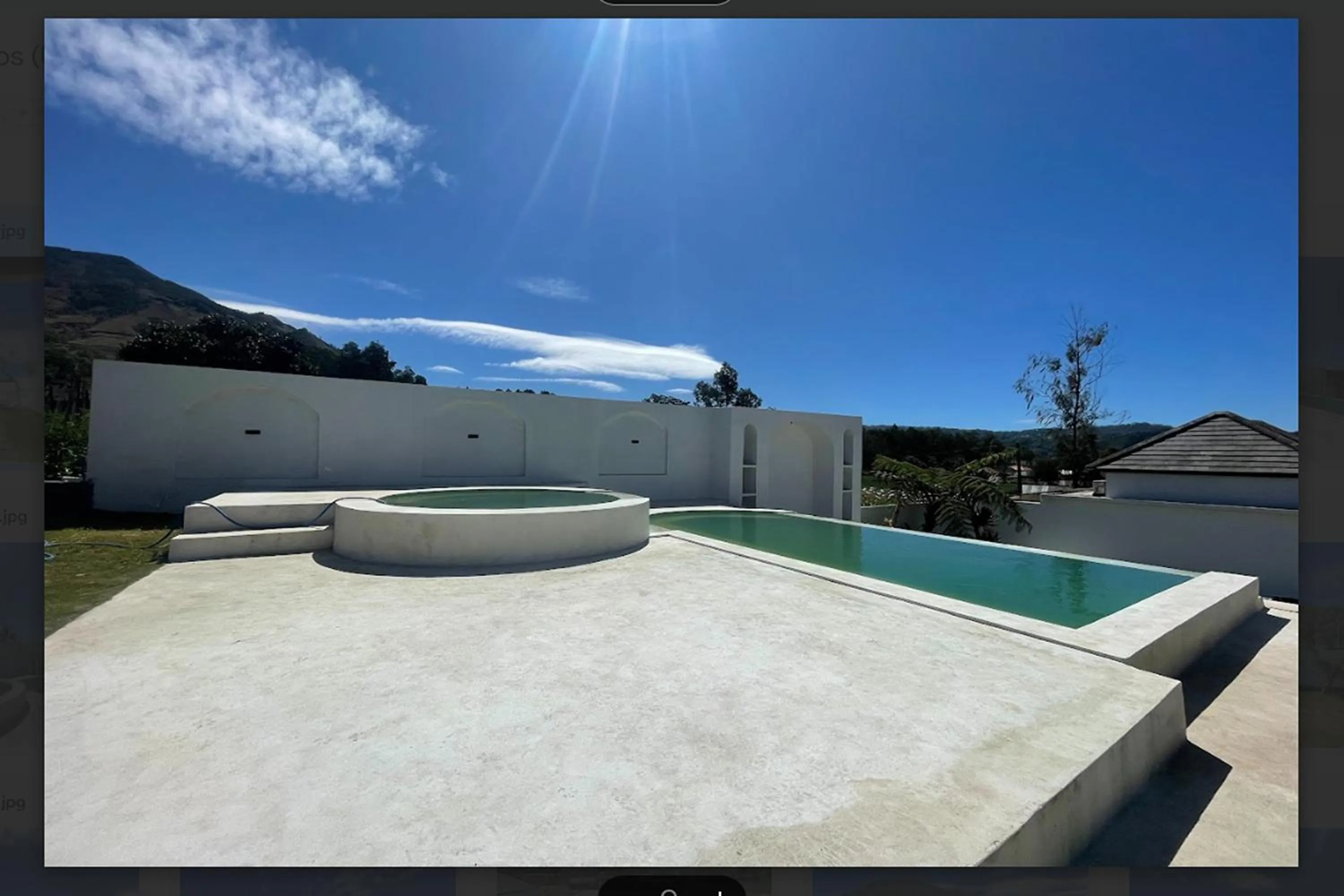Swimming pool in Volcano Side Kintamani Bali