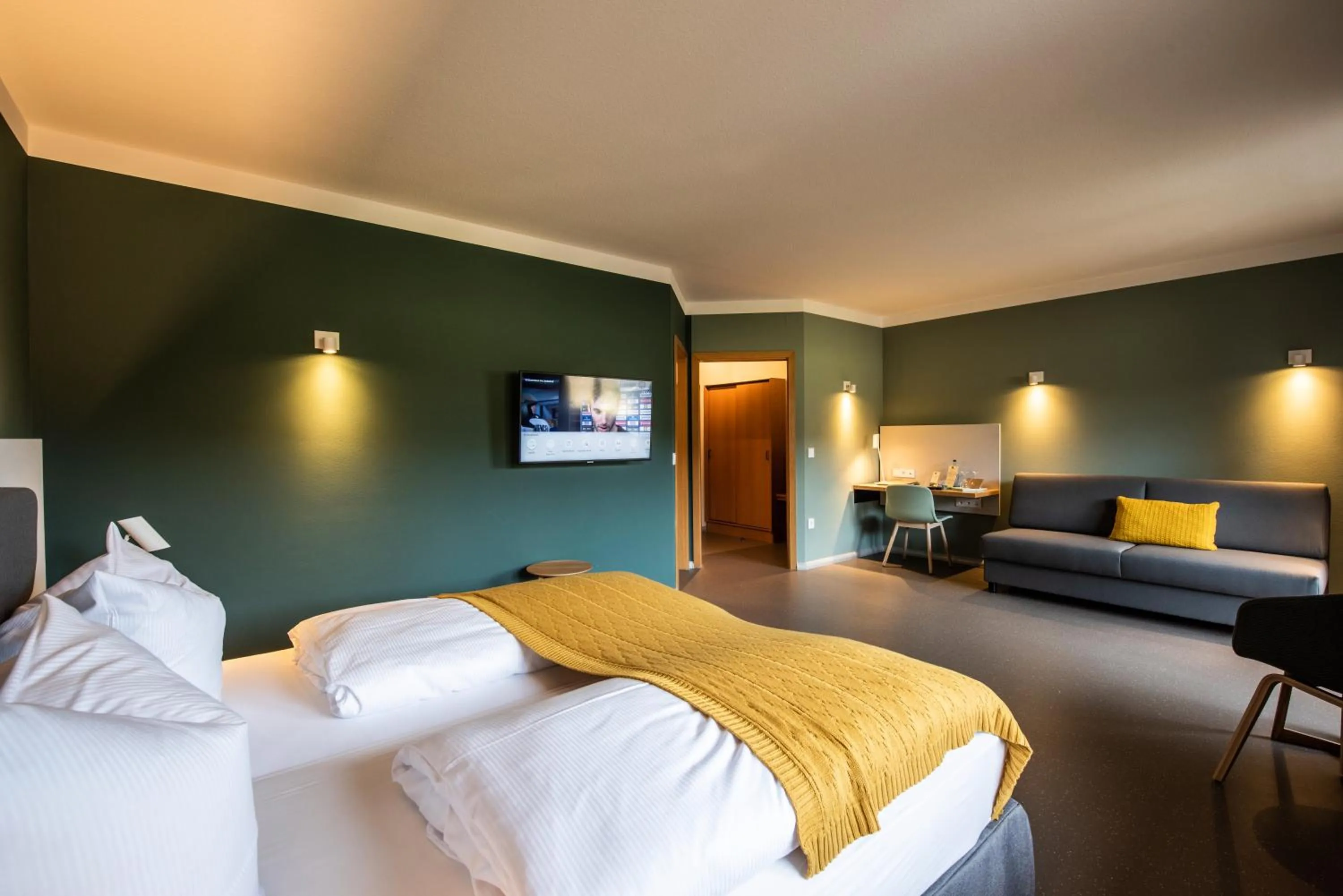 Photo of the whole room, Bed in Hotel Lindenhof Hubmersberg