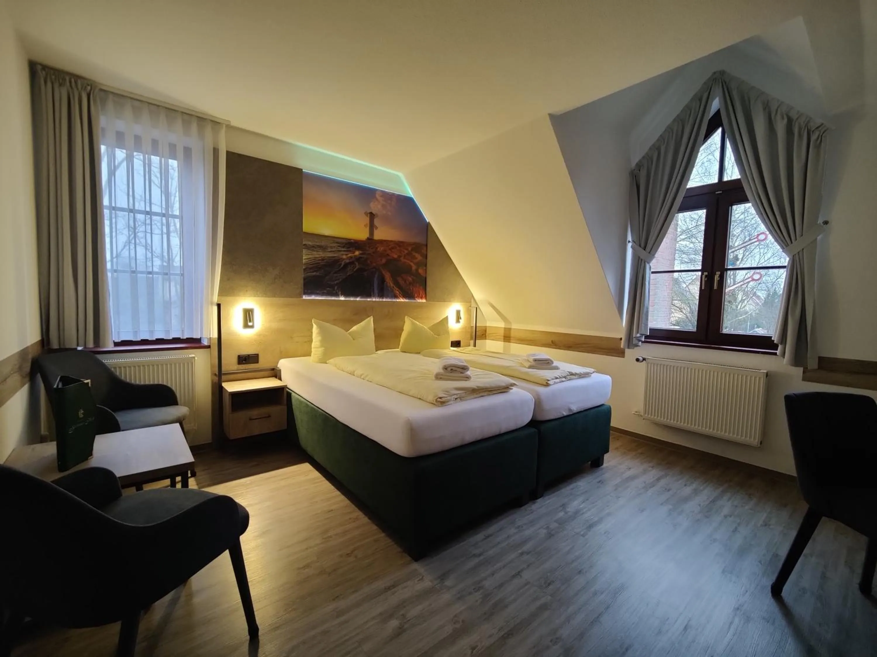 Bed in Hotel Stettiner Hof