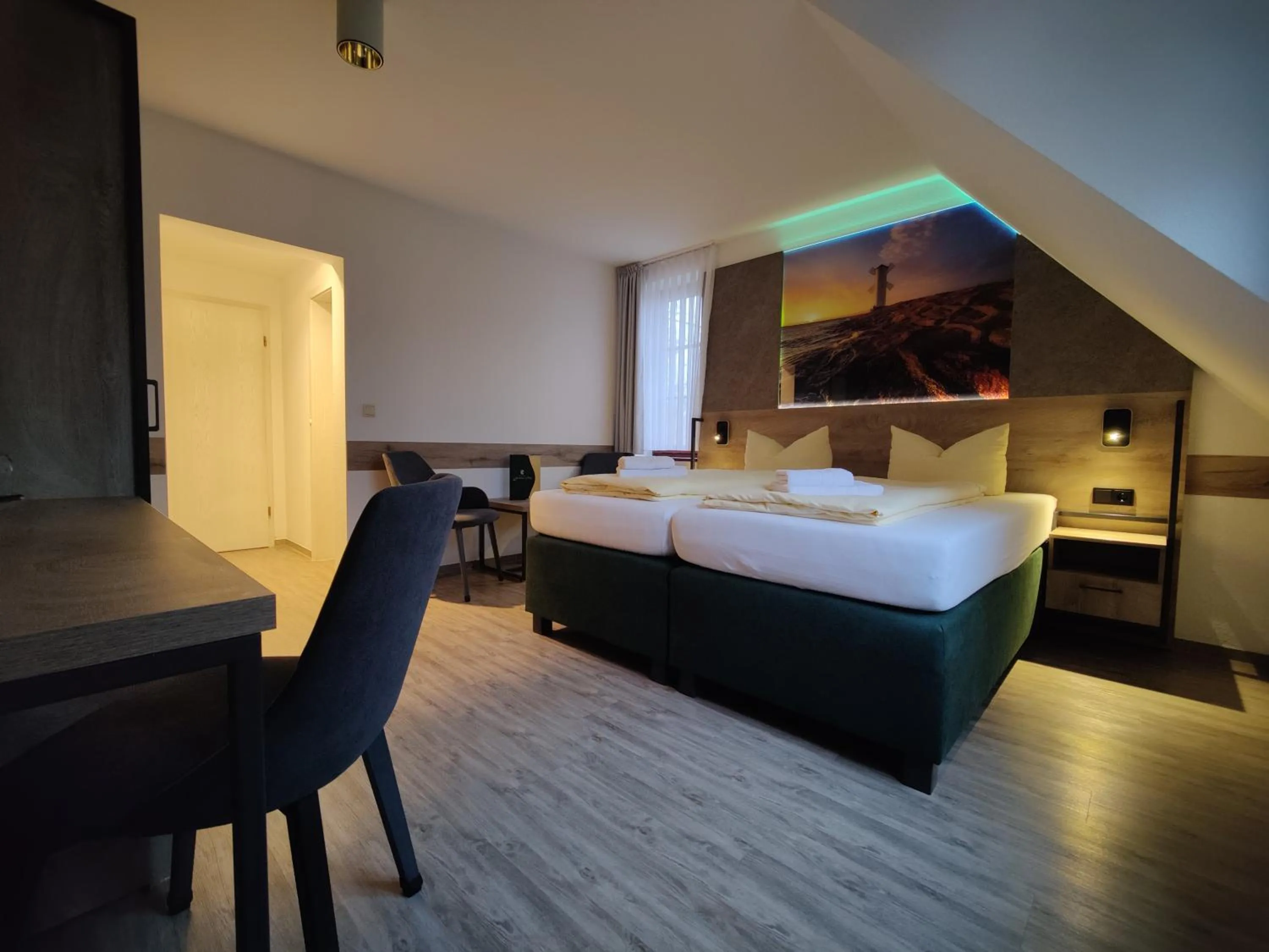 Bed in Hotel Stettiner Hof